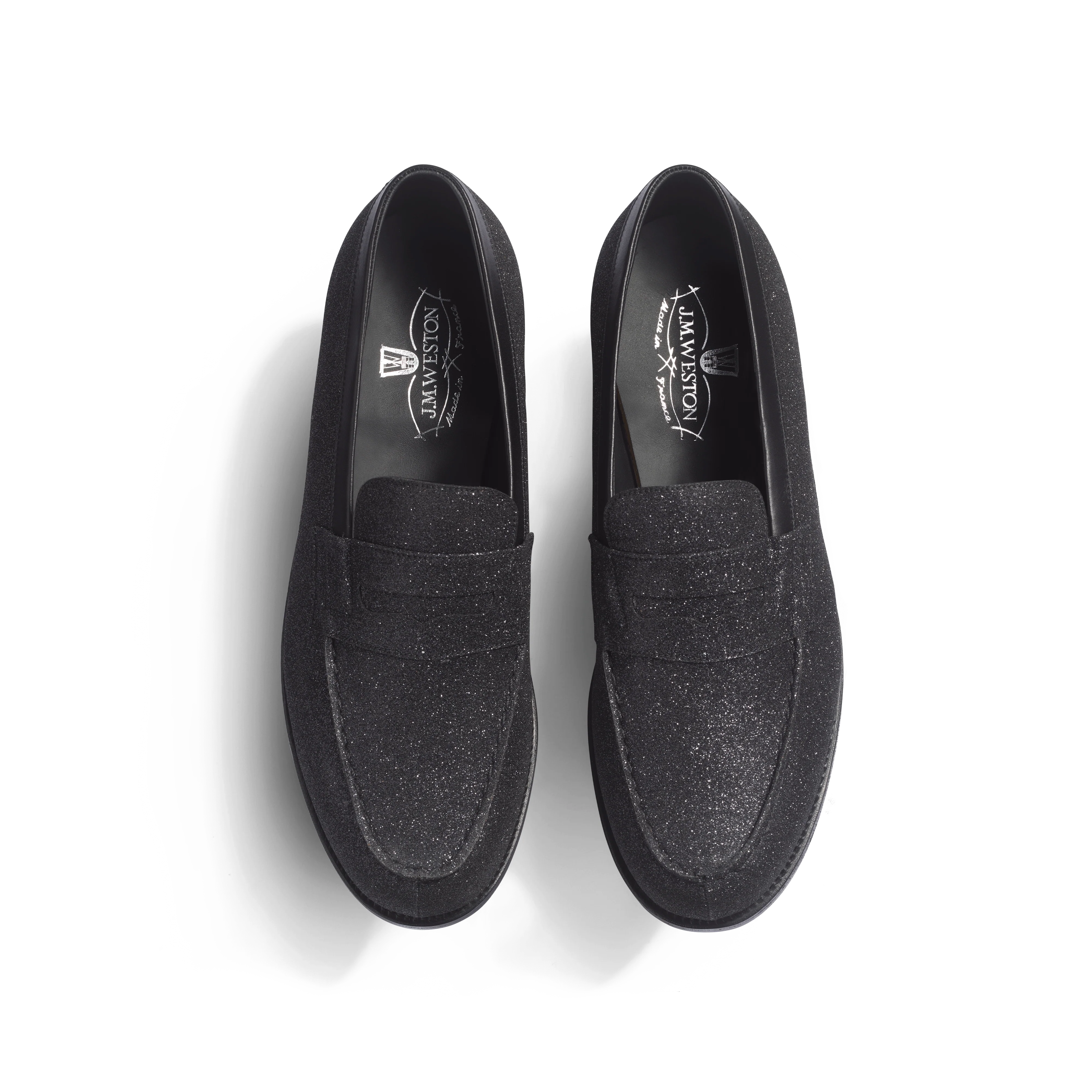 Mocassin 180 [homme cuir chèvre noir à effet pailleté] - Image 3