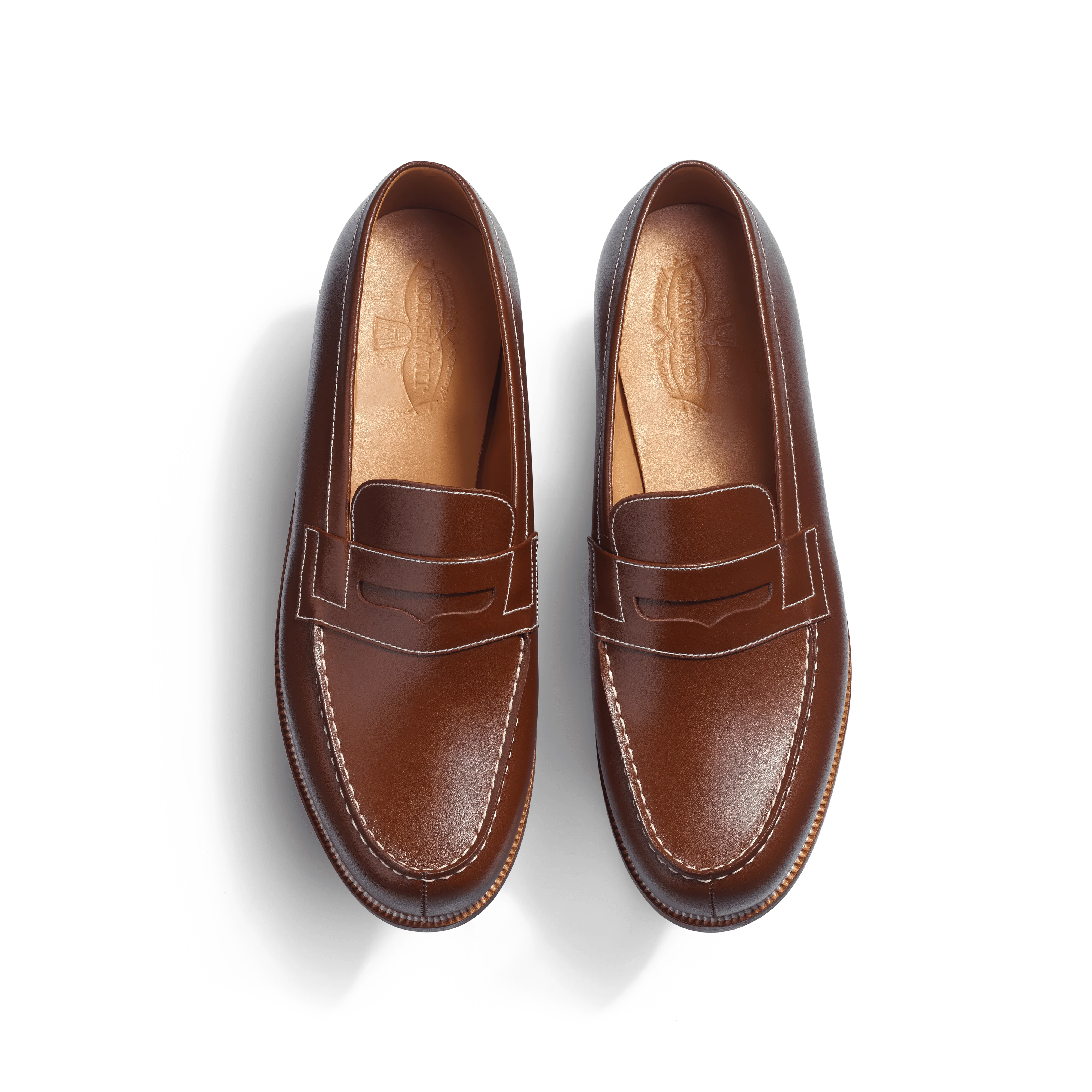 Mocassin 180 [homme cuir veau box bergeronnette piqûre contrastée écrue] - Image 3