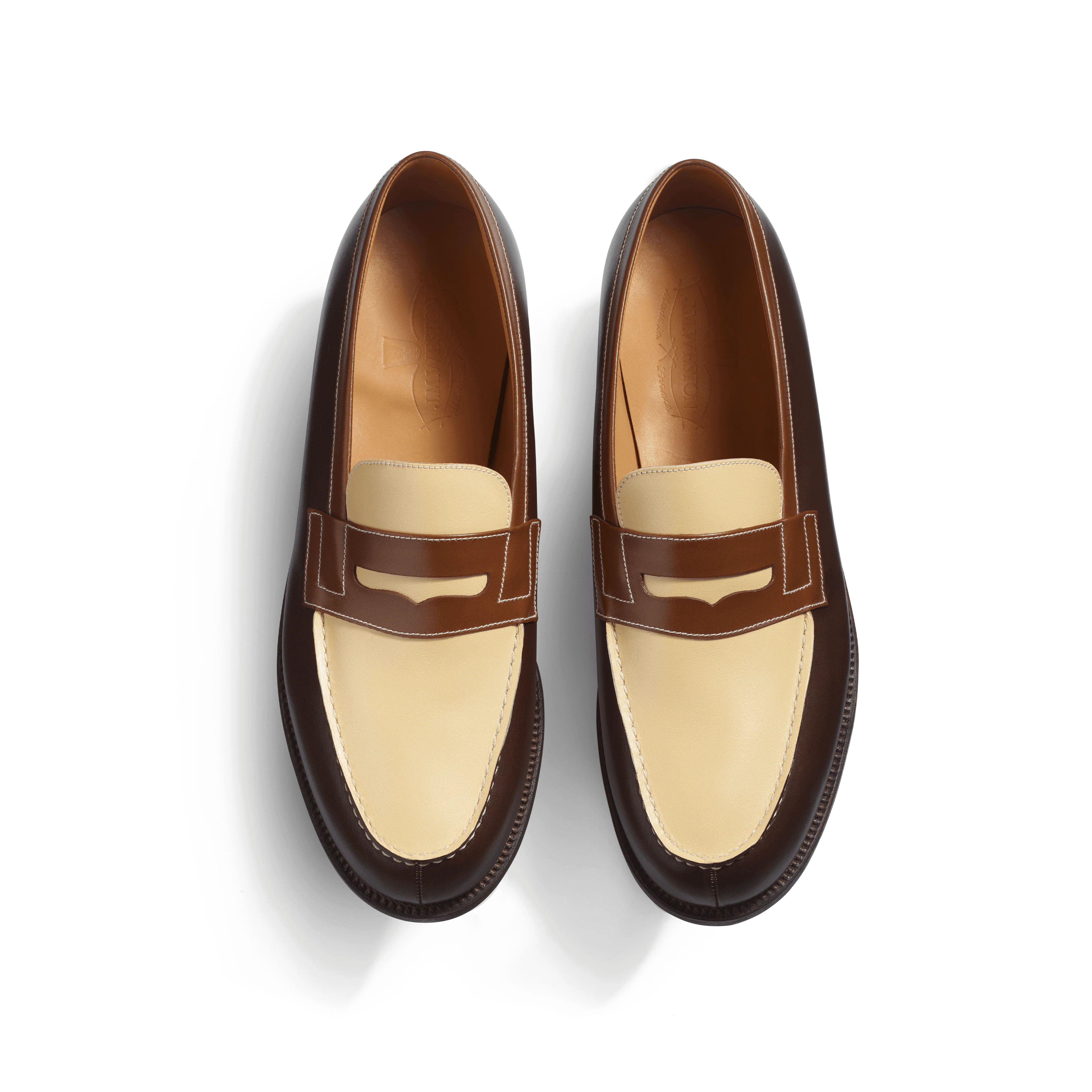 Mocassin 180 [homme cuir veau box mélèze, bergeronnette et porcelaine] - Image 3