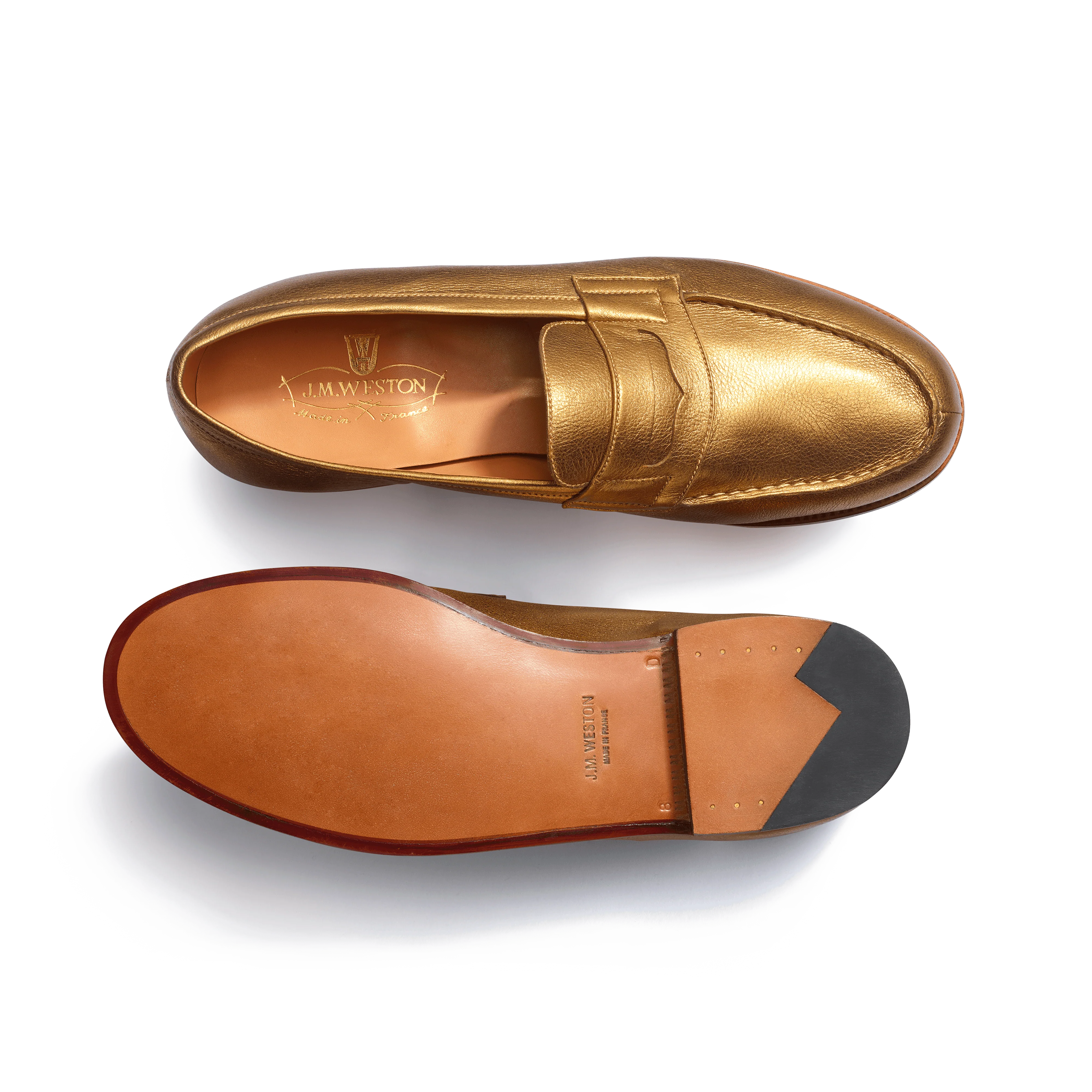 Mocassin 180 [homme cuir veau foulonné or] - Image 4