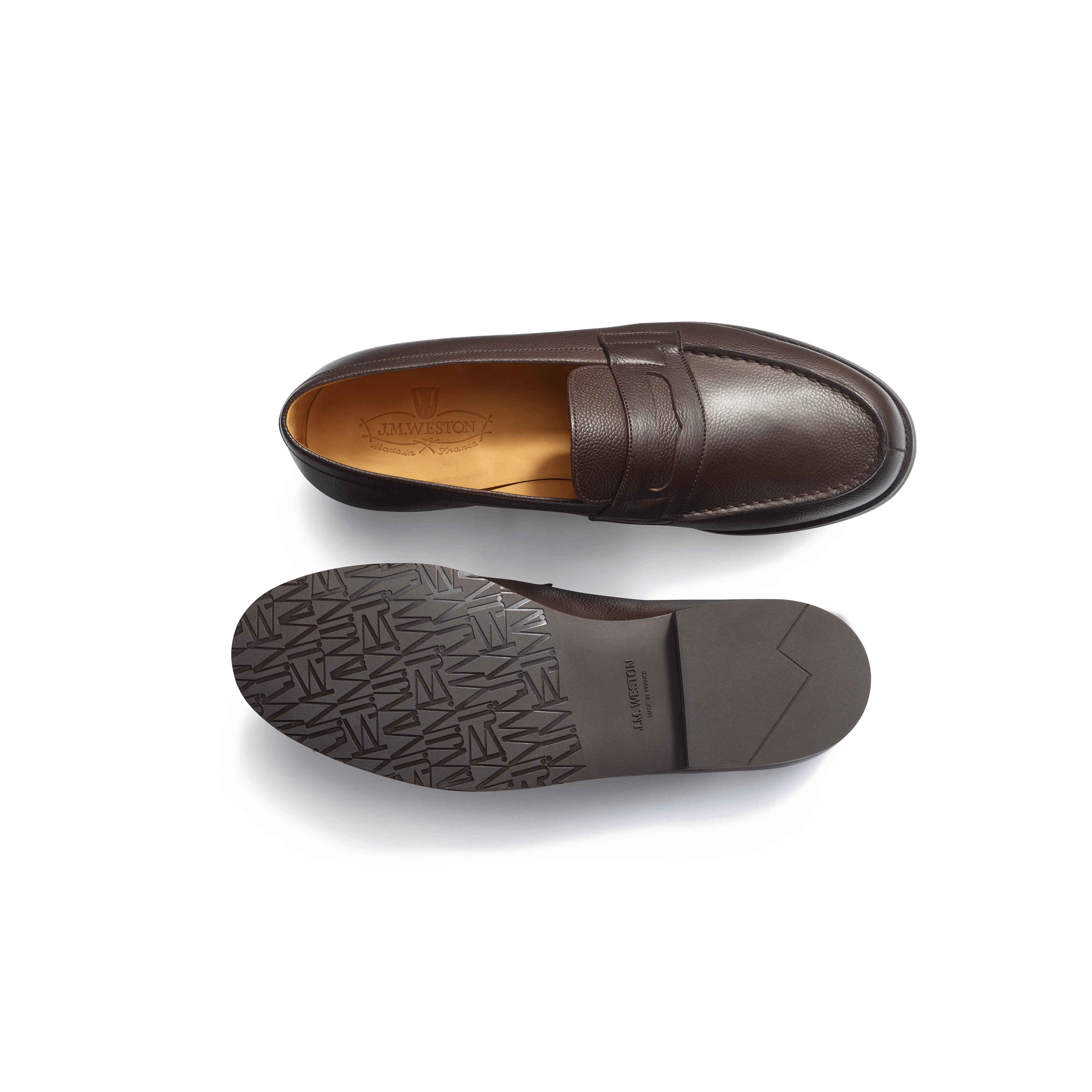 Mocassin 180 [homme cuir veau grain caviar café] - Image 4