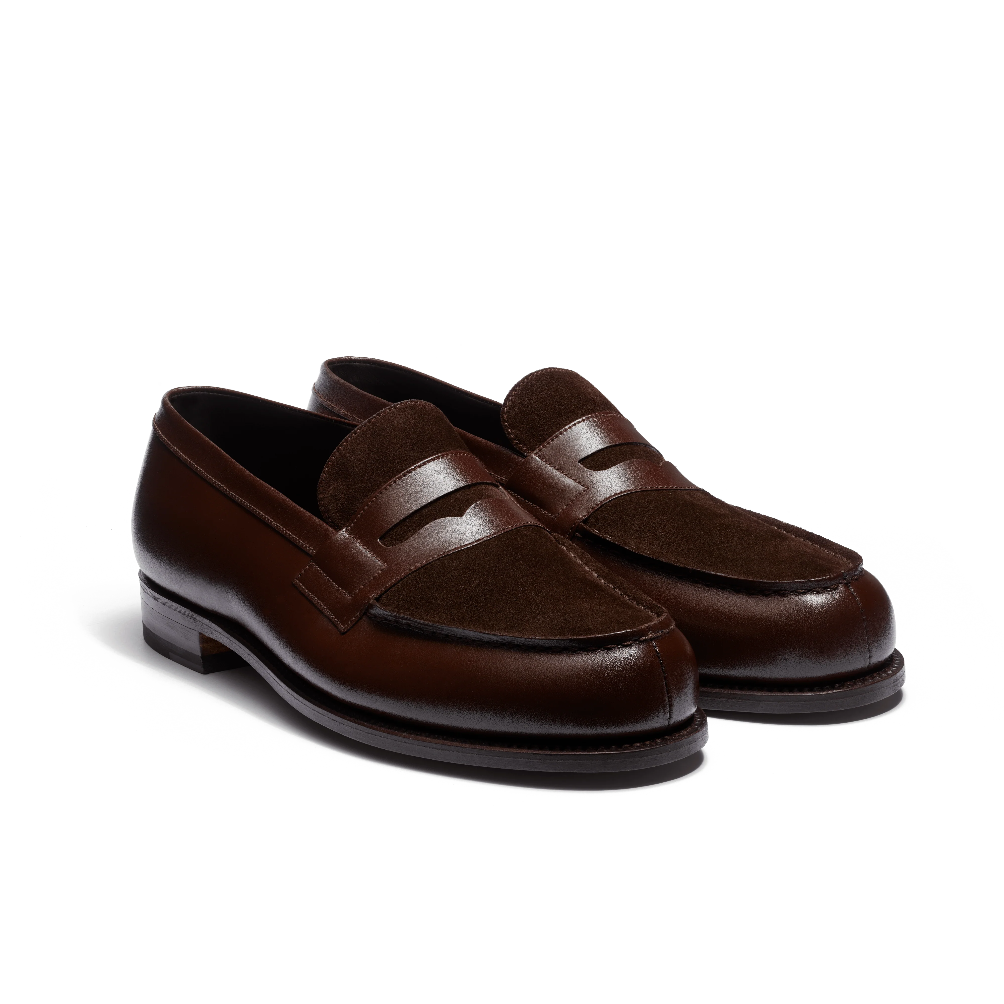 Mocassin 180 [homme cuir veau velours marron foncé et cuir veau box mélèze] - Image 2