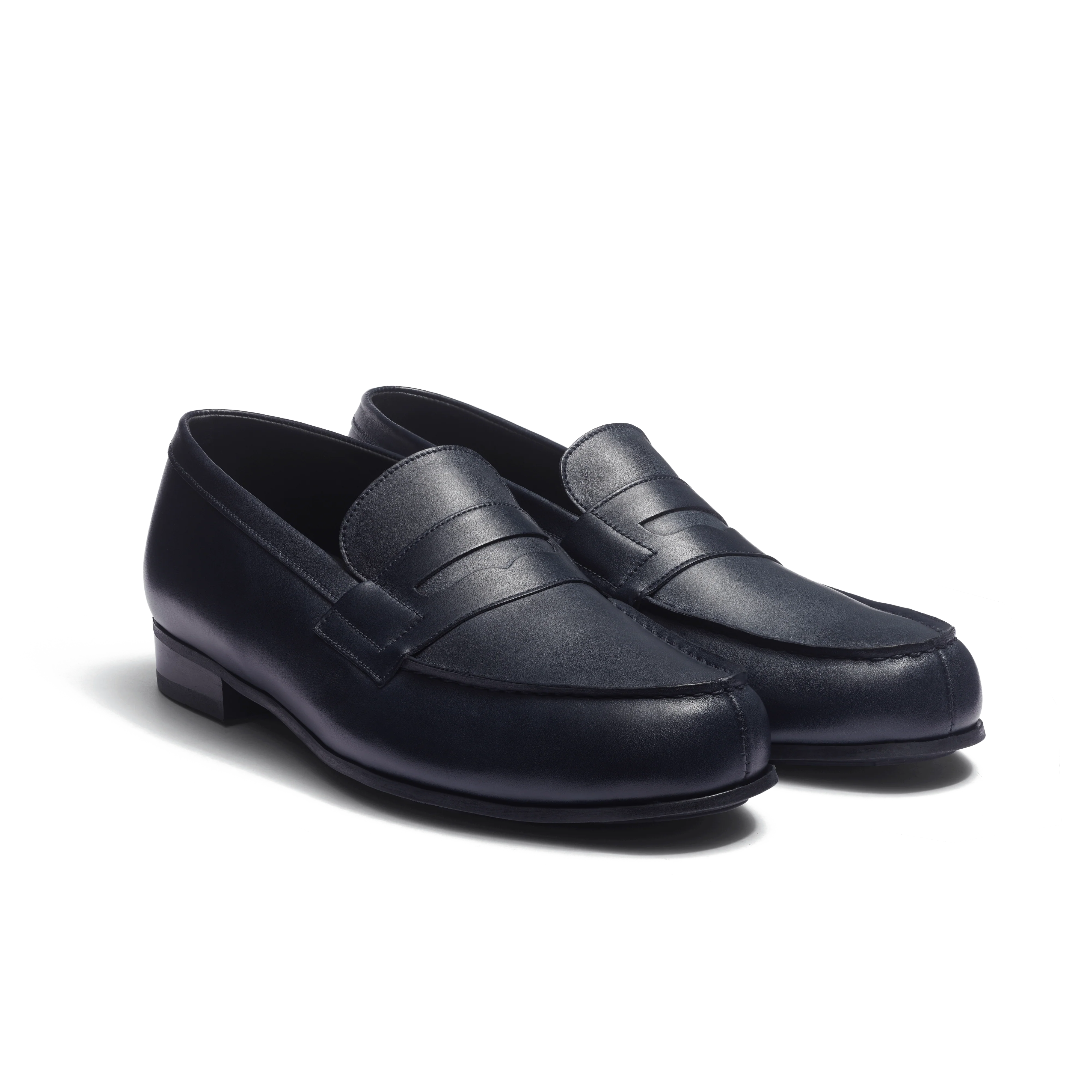 Mocassin 180 Léger [homme cuir veau lisse satiné bleu marine] - Image 2