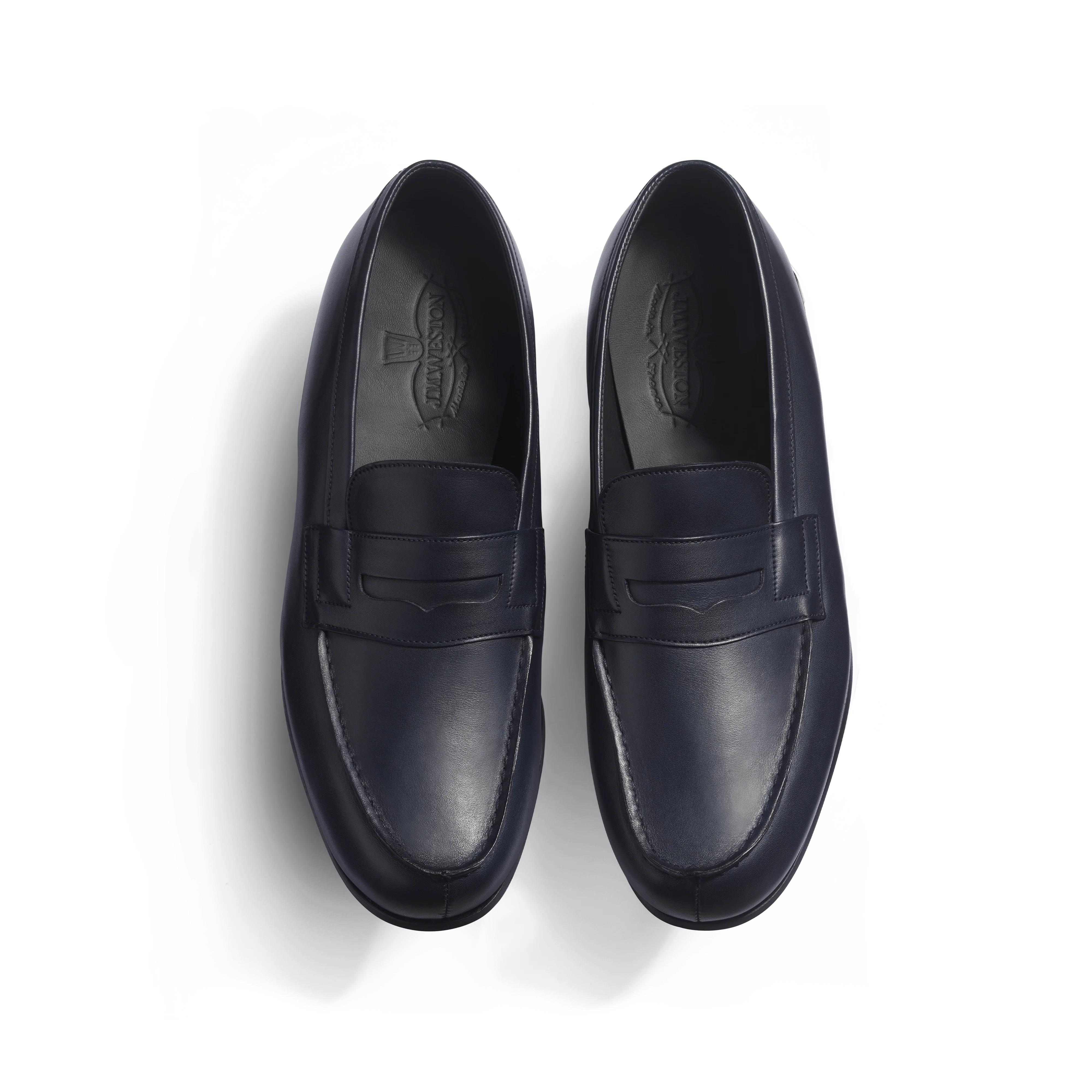 Mocassin 180 Léger [homme cuir veau lisse satiné bleu marine] - Image 3