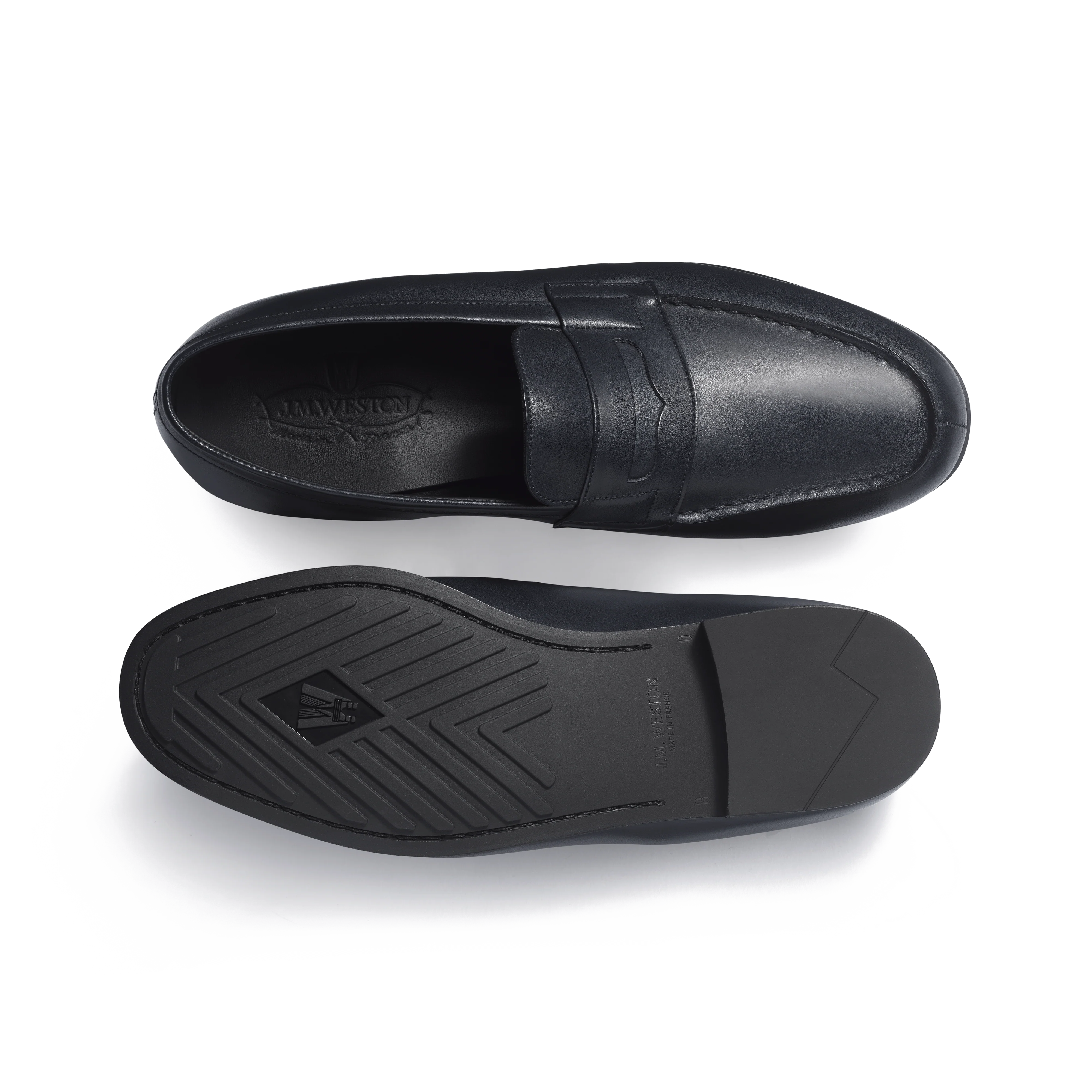 Mocassin 180 Léger [homme cuir veau lisse satiné bleu marine] - Image 4
