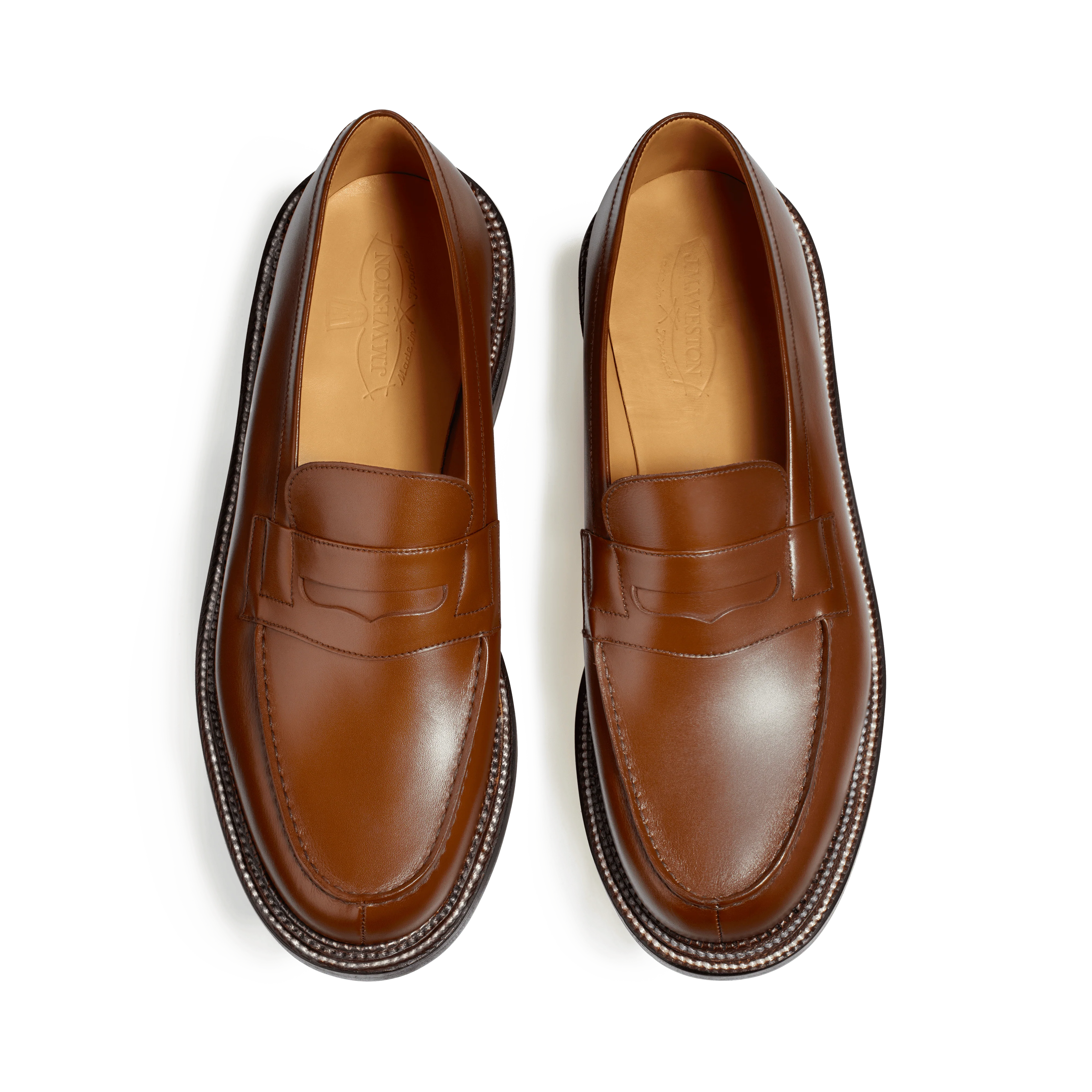 Mocassin 180 Triple semelle [homme cuir lisse marron bergeronnette] - Image 3