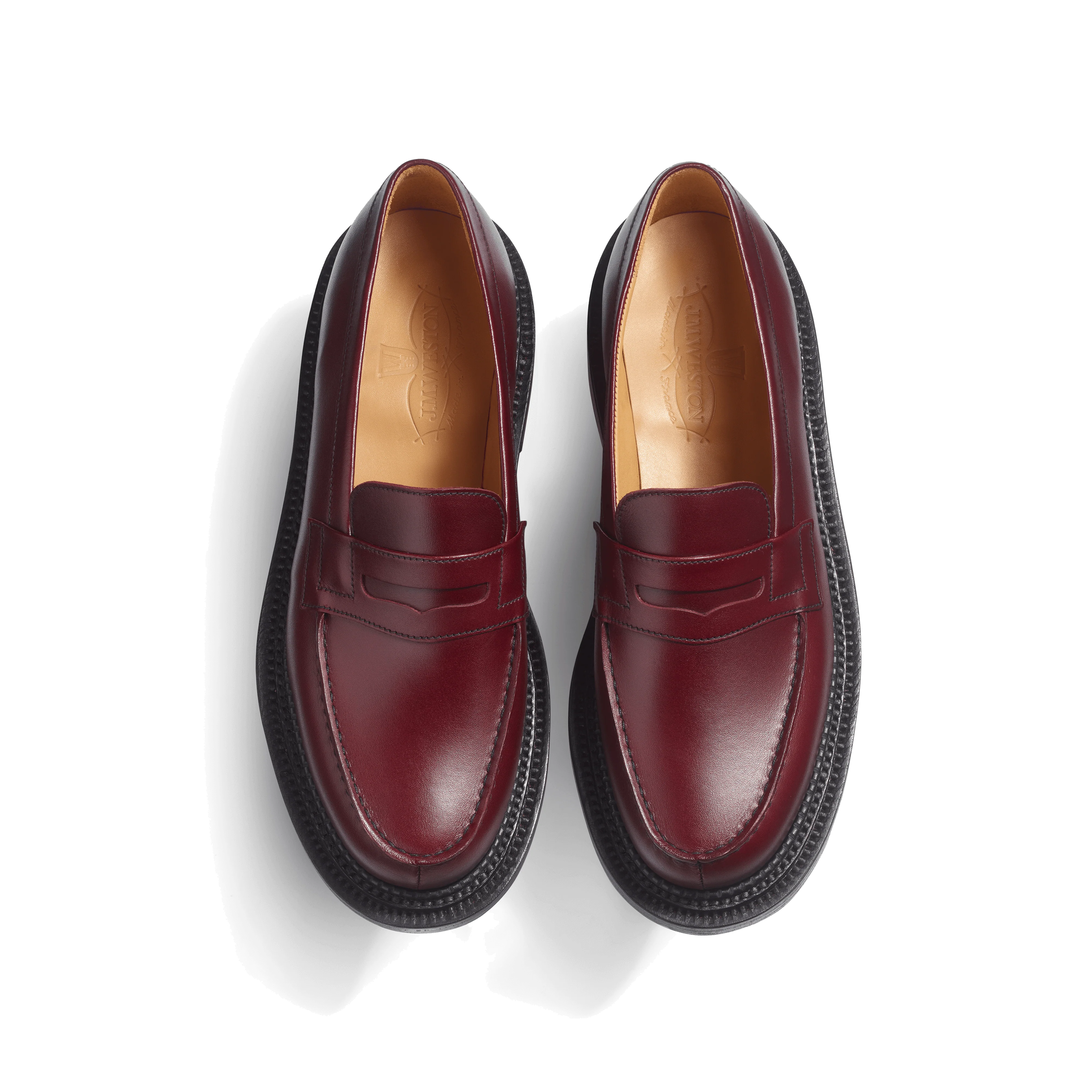 Mocassin 180 Triple semelle [femme cuir veau box bordeaux toucan] - Image 3