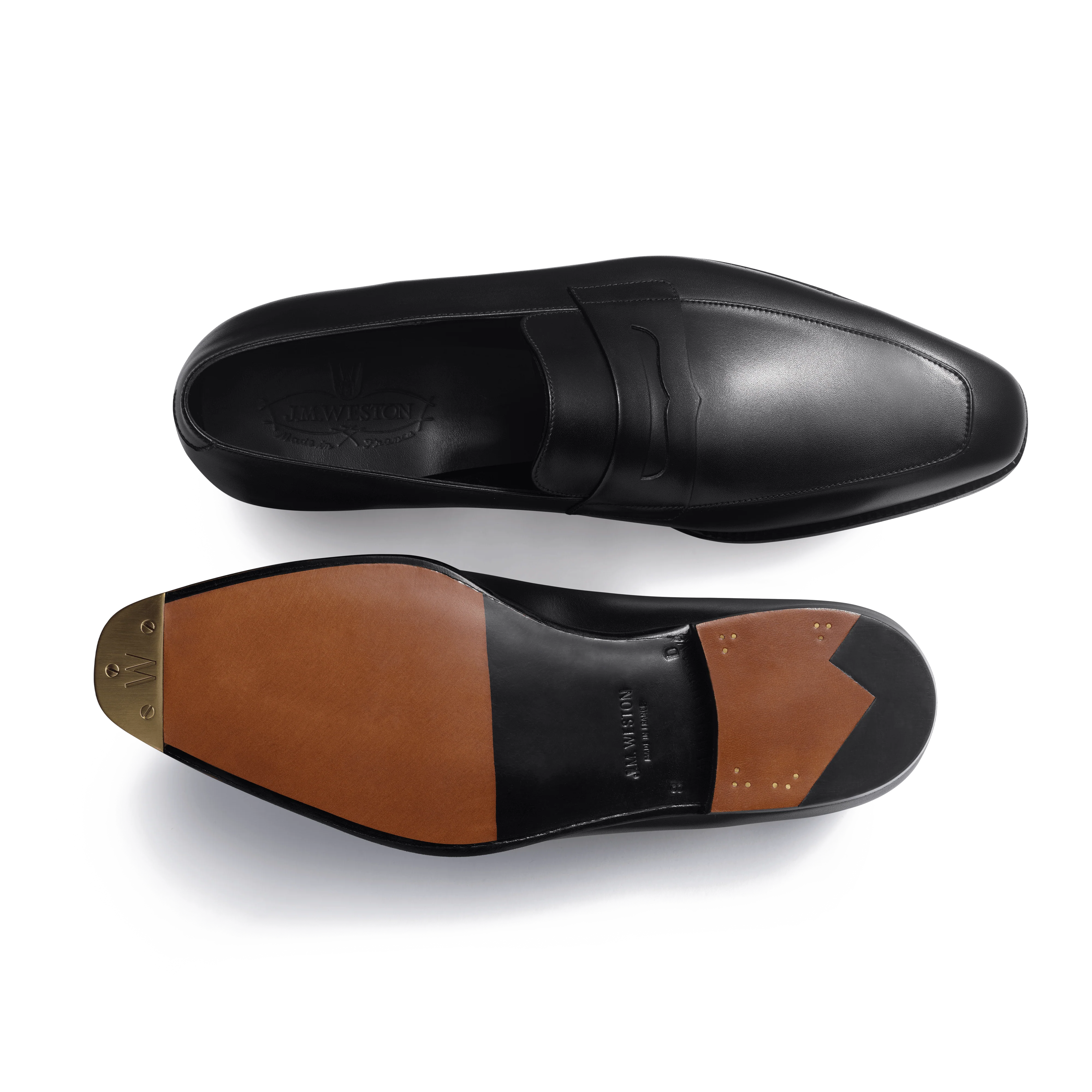 Mocassin à bride Fusain [Homme cuir veau box noir] - Image 4