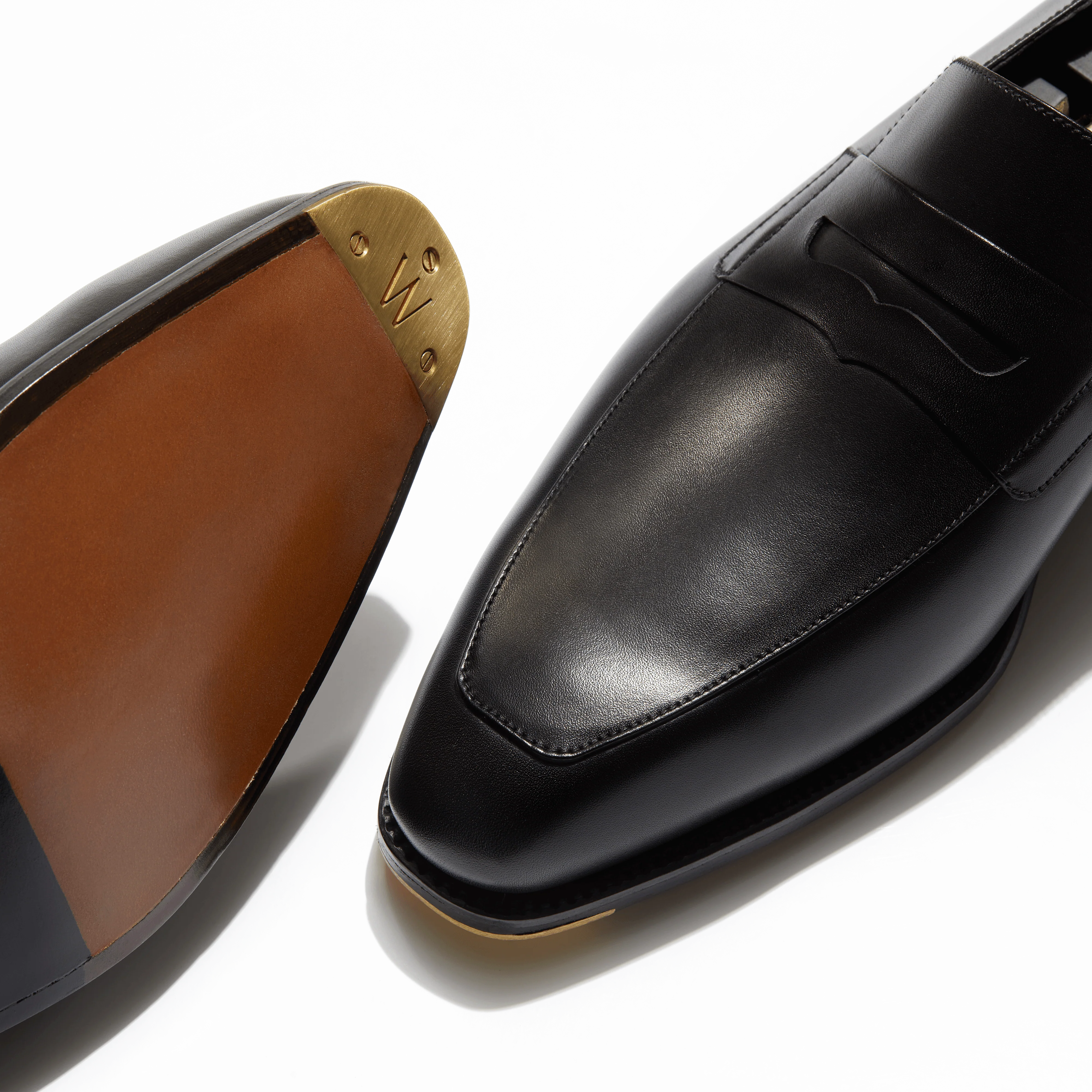 Mocassin à bride Fusain [Homme cuir veau box noir] - Image 5