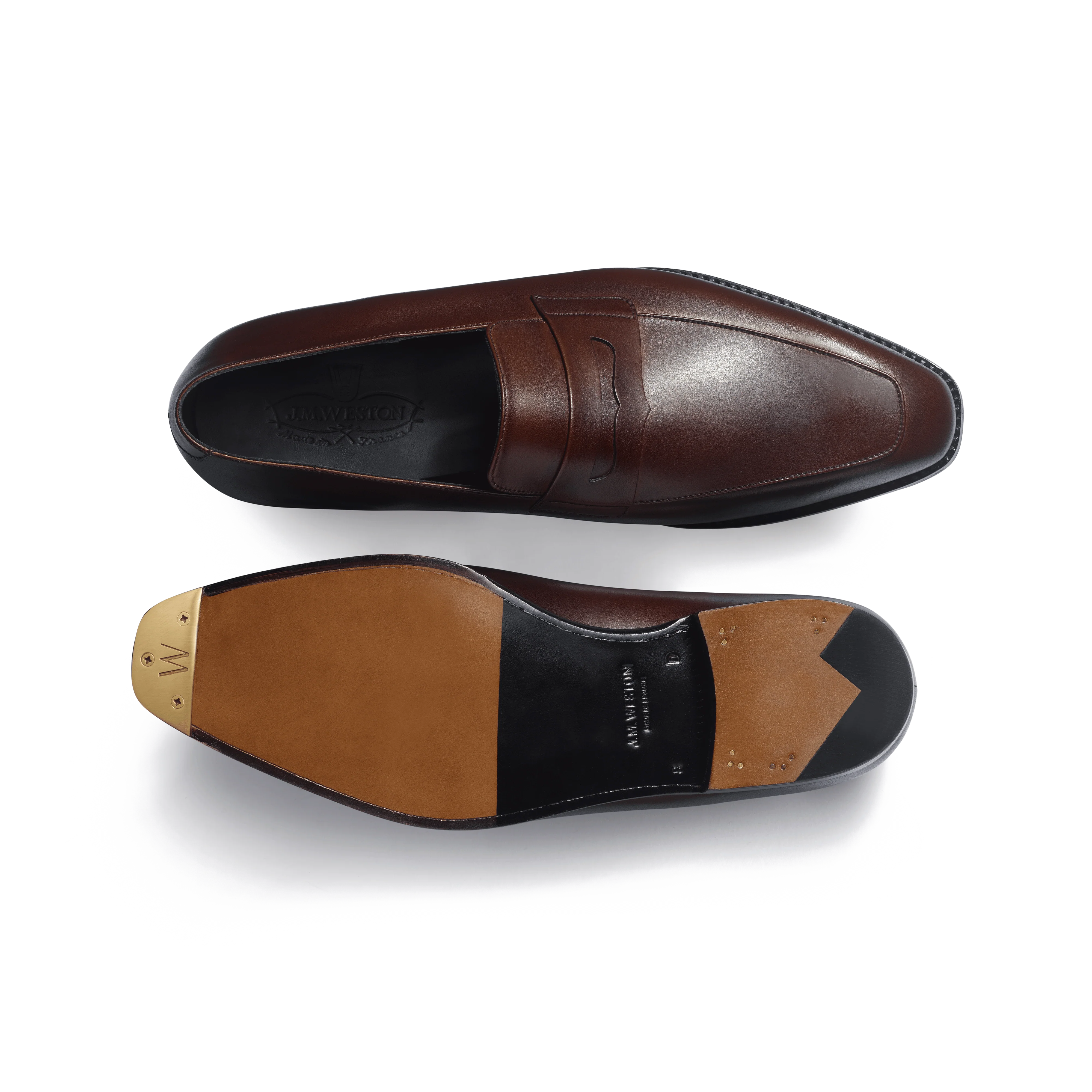 Mocassin à bride Fusain [Homme cuir veau box nuancé café] - Image 4