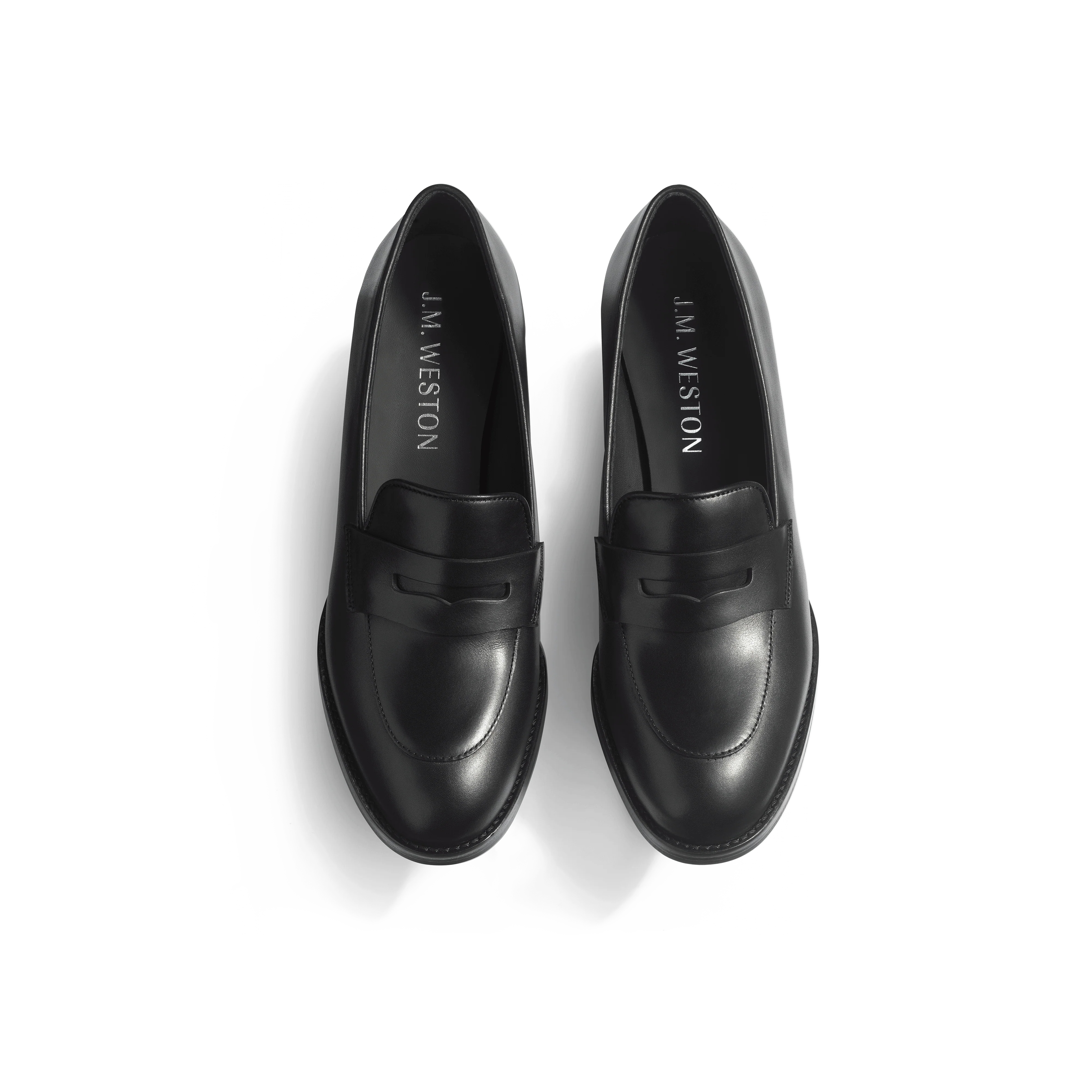 Mocassin à talon 5,5 cm [femme cuir lisse noir] - Image 3