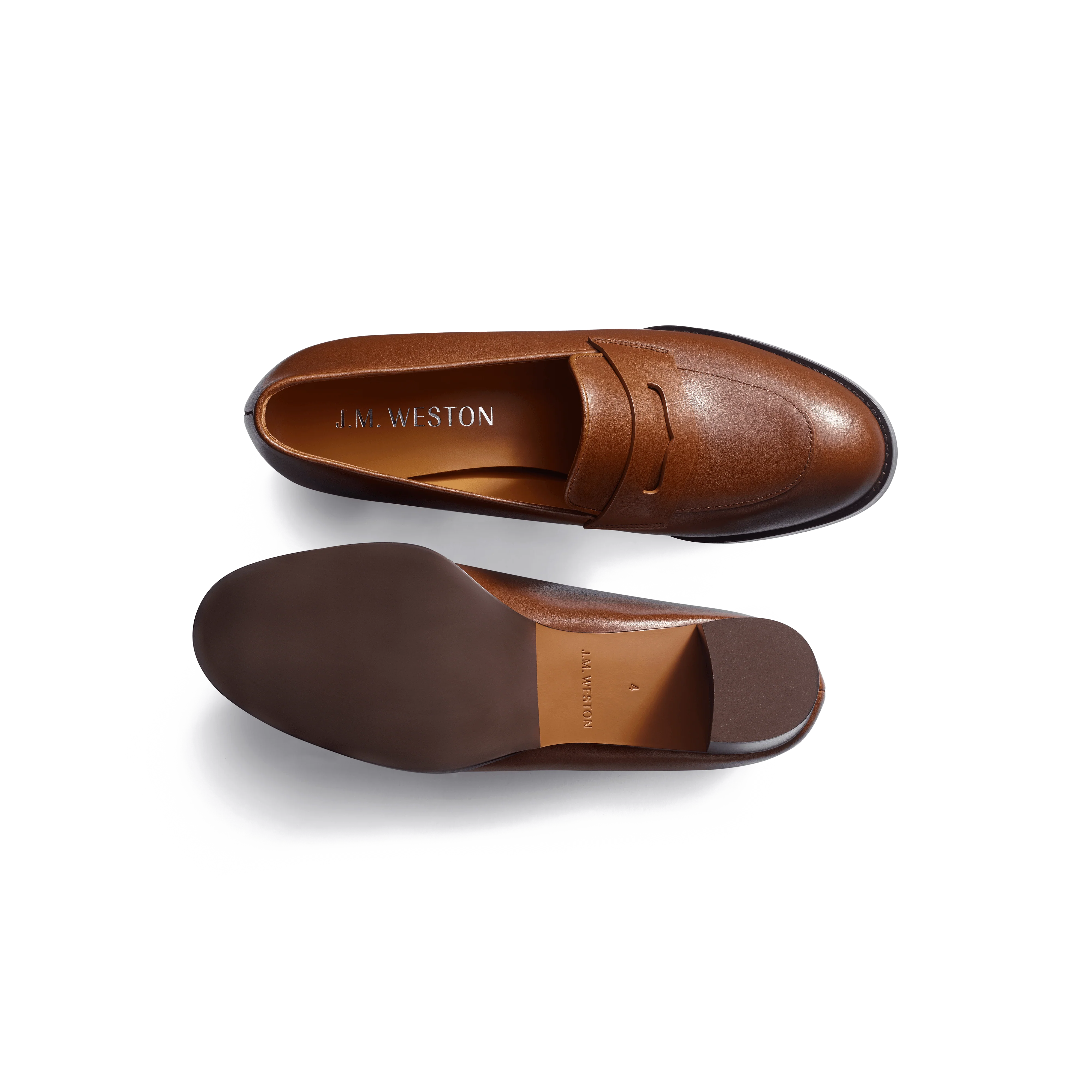 Mocassin à talon 5,5 cm [femme cuir veau lissse marron bergeronnette] - Image 4
