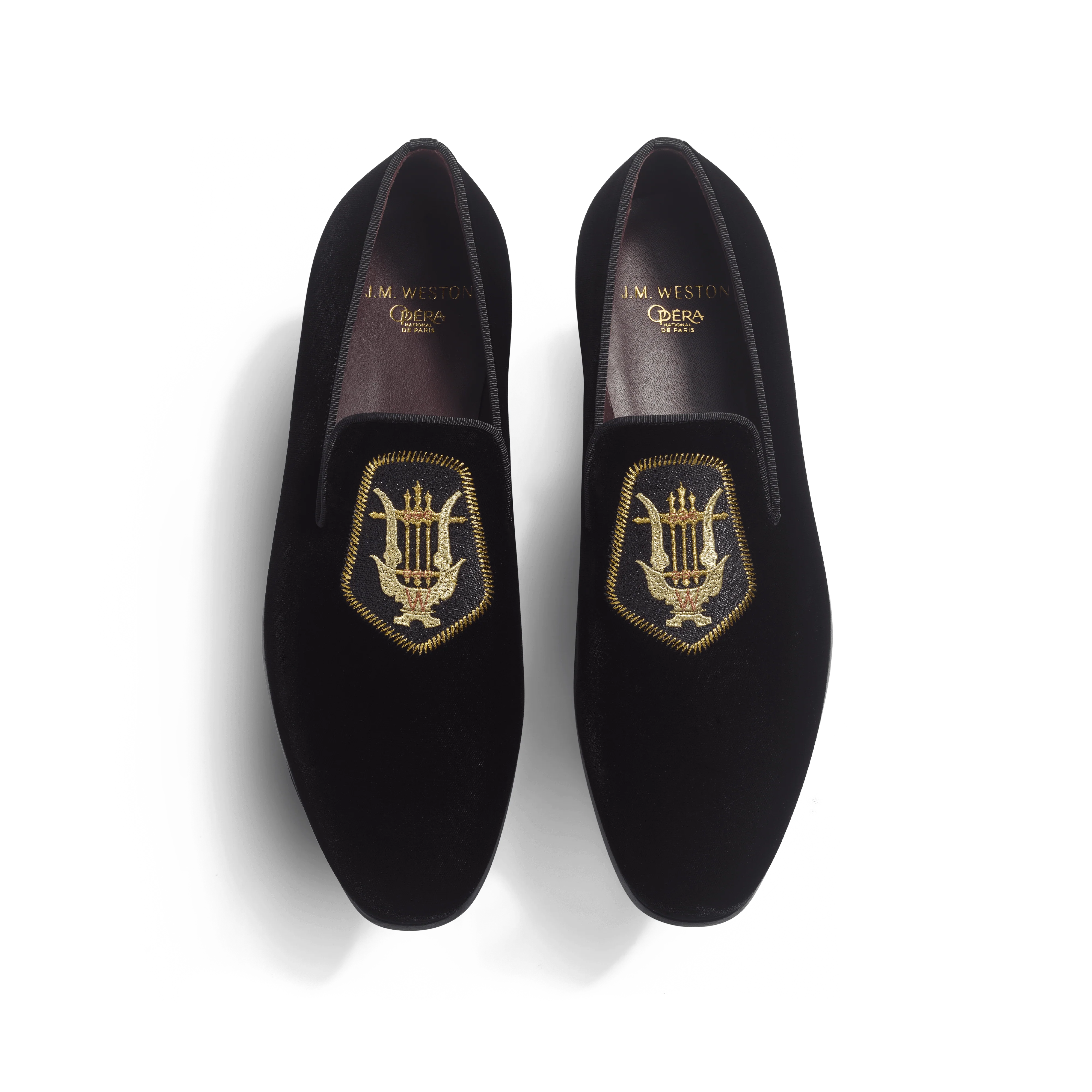 Mocassin Albi avec blason J.M. Weston x Opéra de Paris [homme cuir velours textile noir] - Image 3