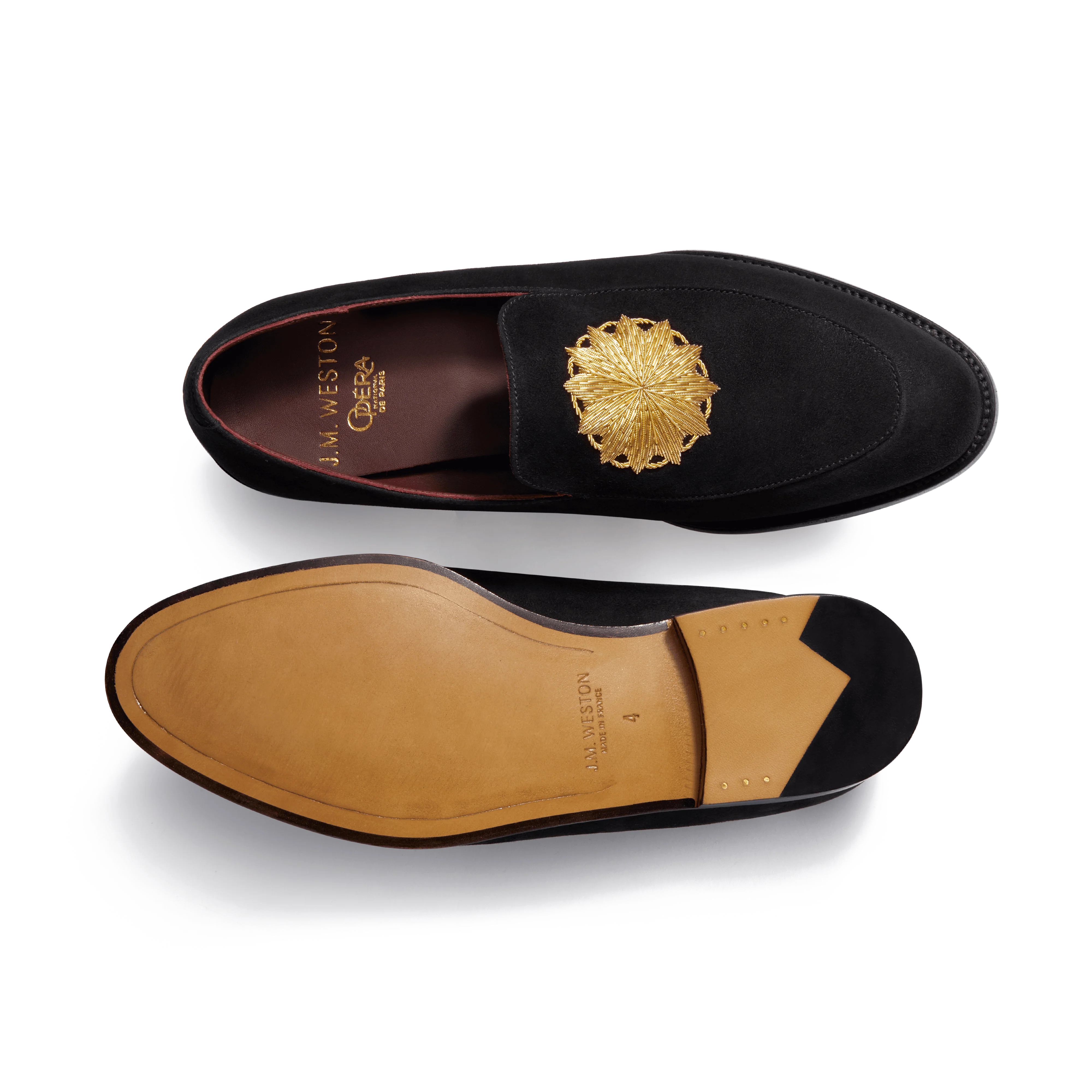 Mocassin brodé J.M. Weston x Opéra de Paris [femme cuir chèvre velours noir] - Image 4