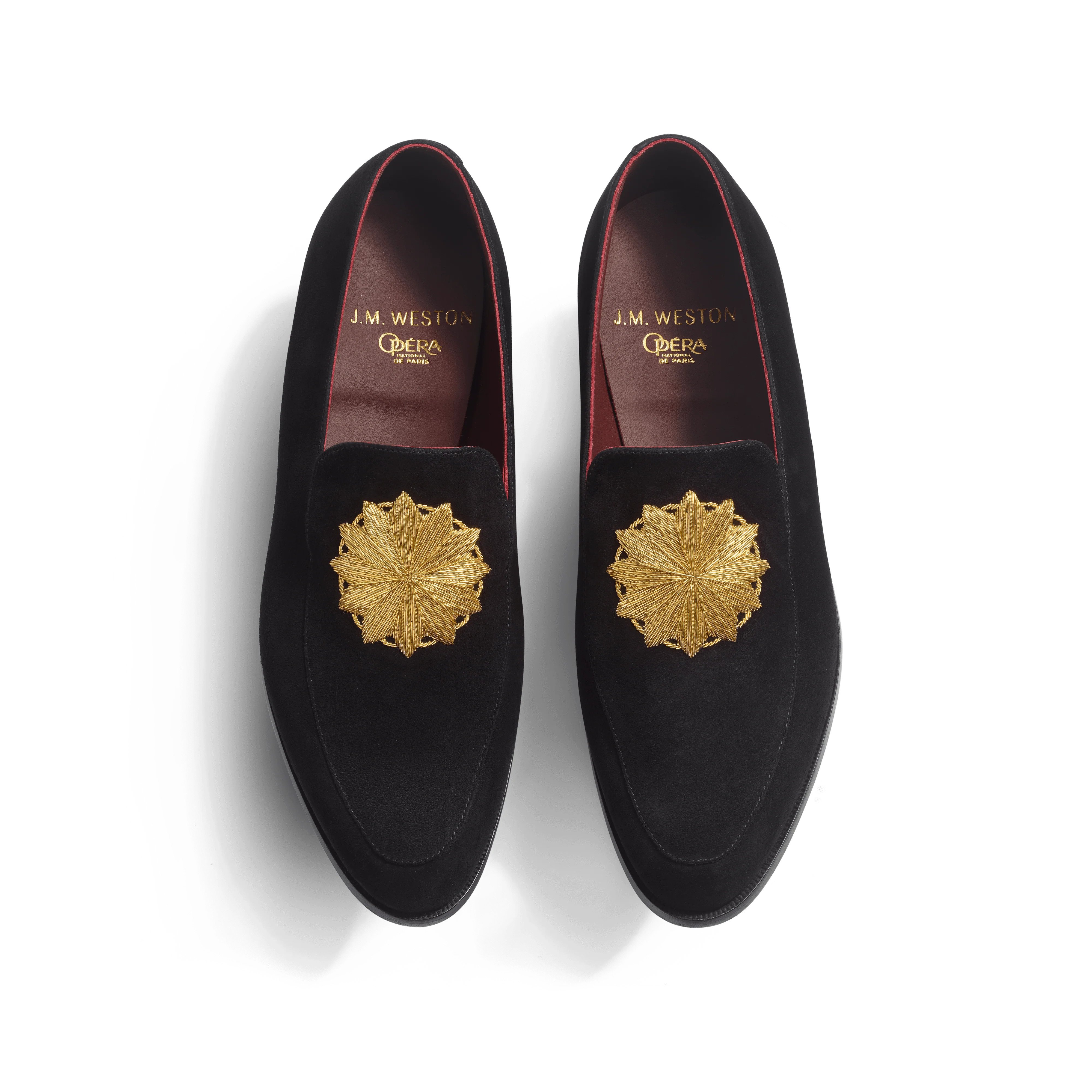 Mocassin brodé J.M. Weston x Opéra de Paris [homme cuir chèvre velours noir] - Image 3
