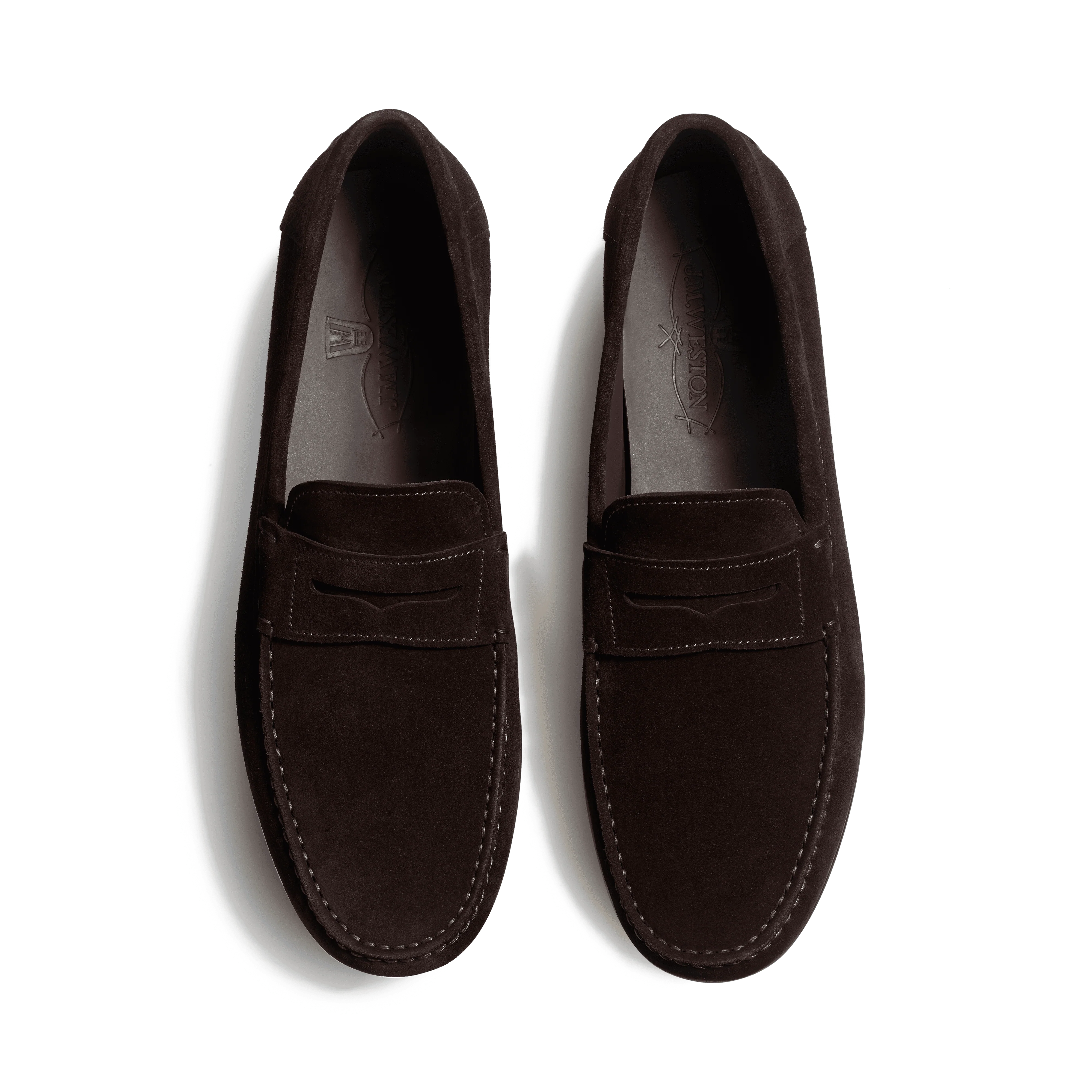 Mocassin de conduite à bride Ajaccio [homme velours marron mélèze] - Image 3