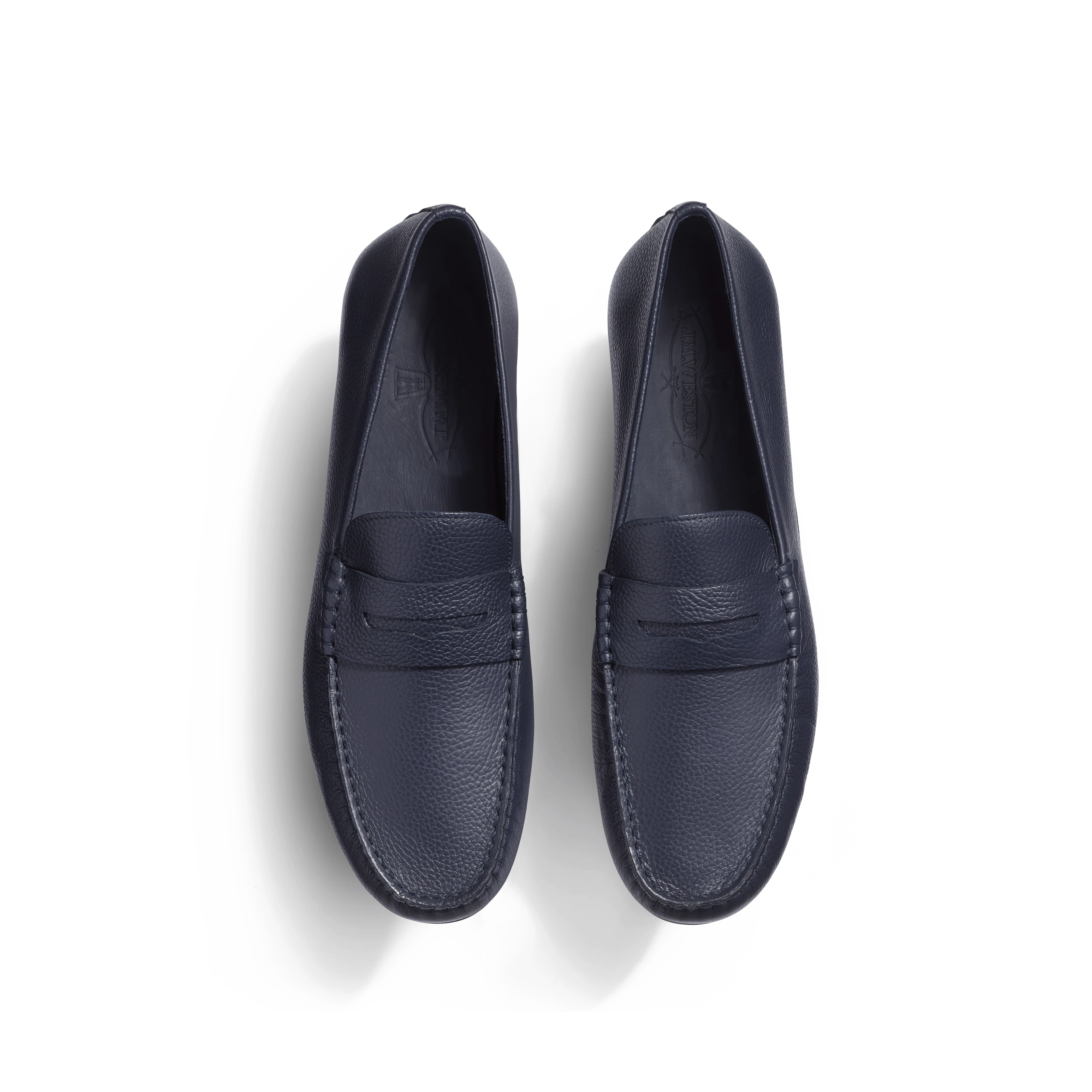 Mocassin de conduite Warning [homme cuir veau grainé marine] - Image 3