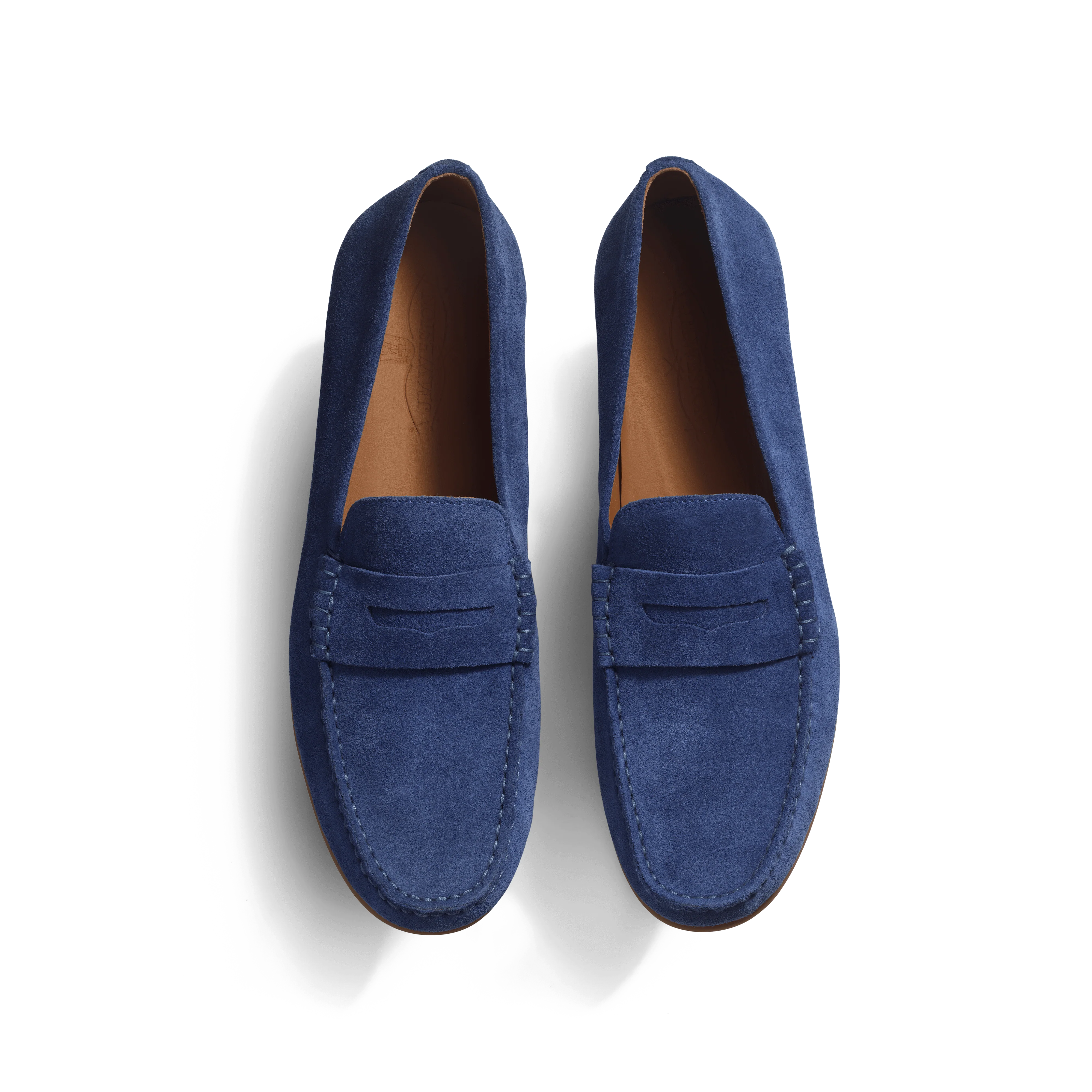 Mocassin de conduite Warning [homme cuir veau velours bleu de Limoges] - Image 3