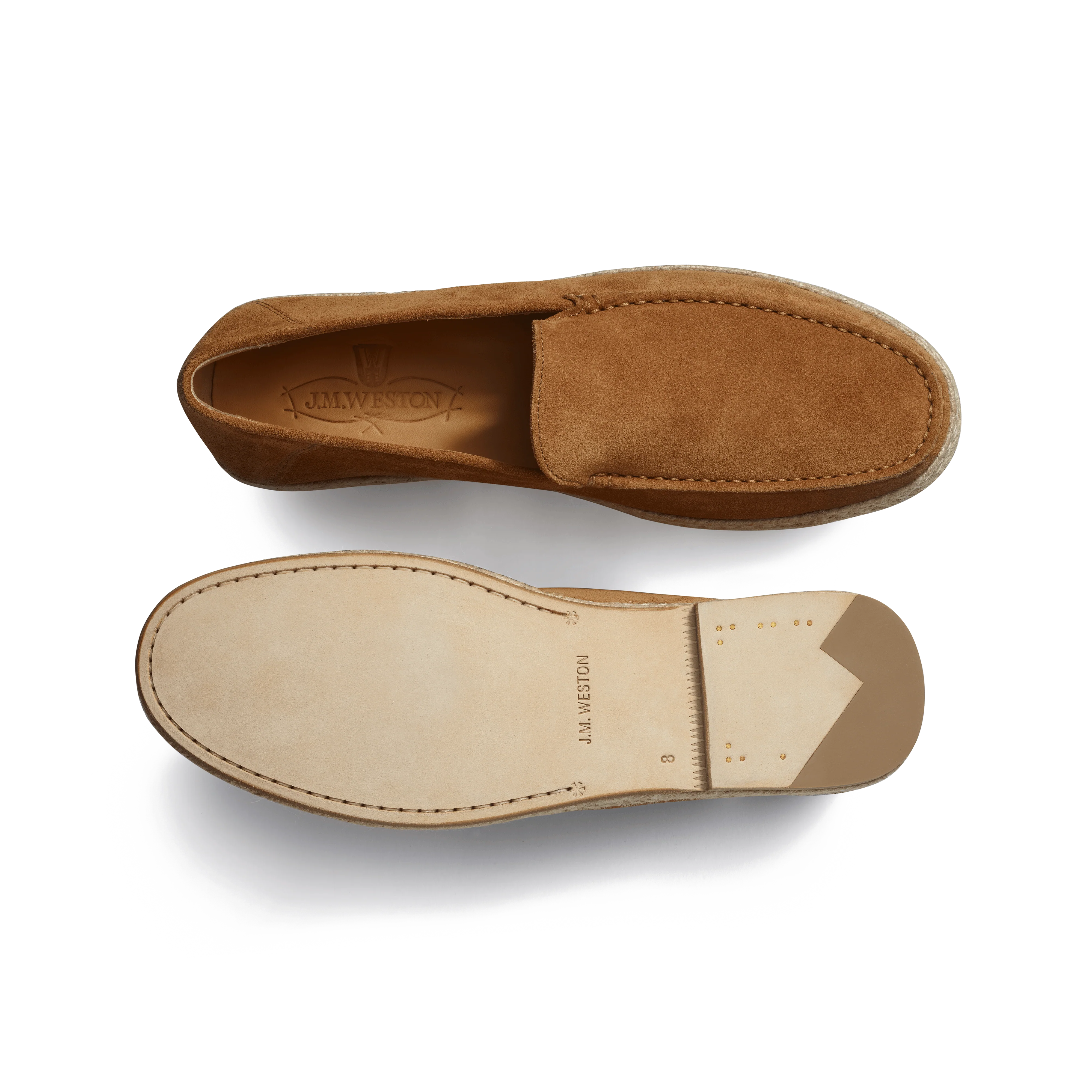 Mocassin Espadrille Uzès [homme cuir veau velours beachnut] - Image 4