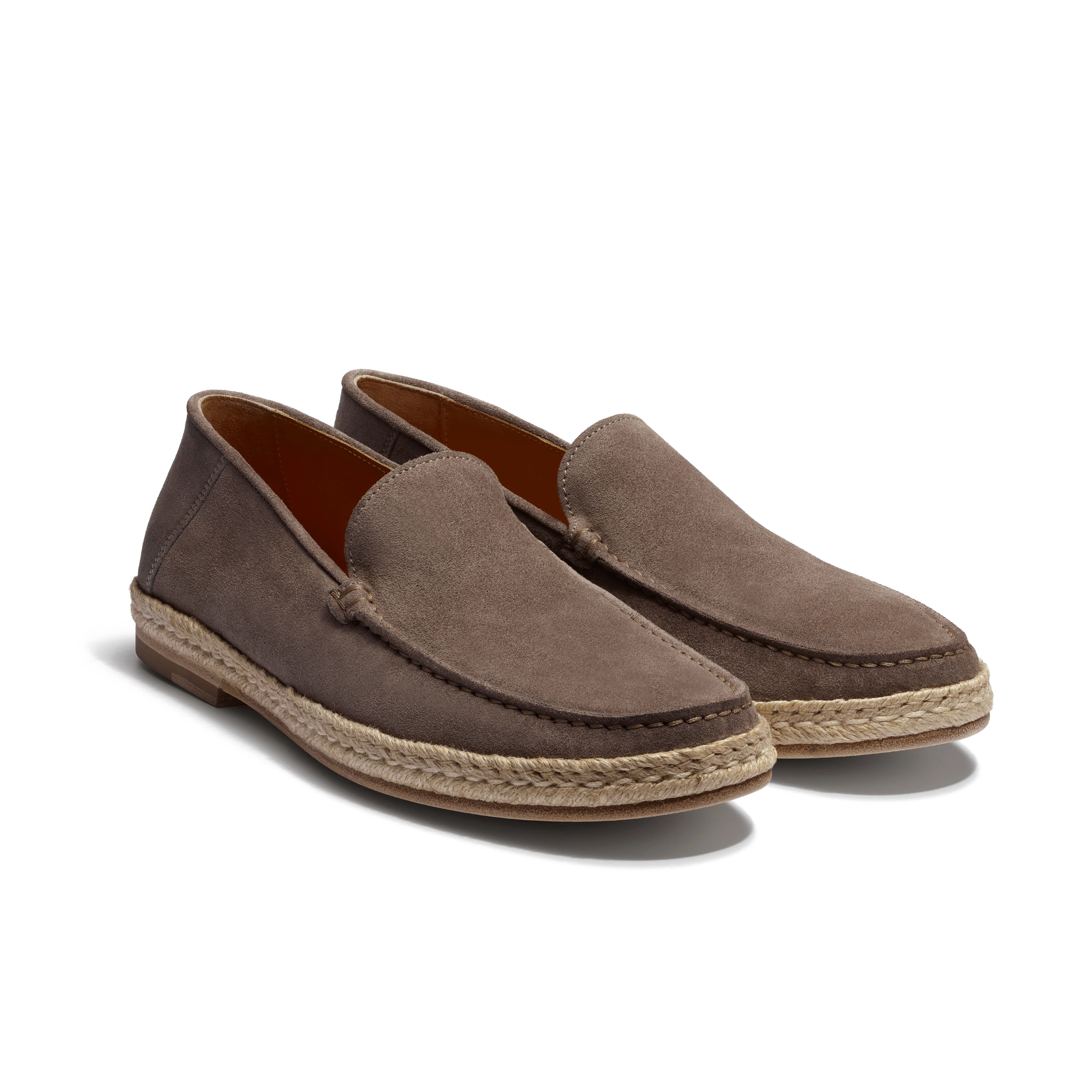 Mocassin Espadrille Uzès [homme cuir veau velours marron glacé] - Image 2