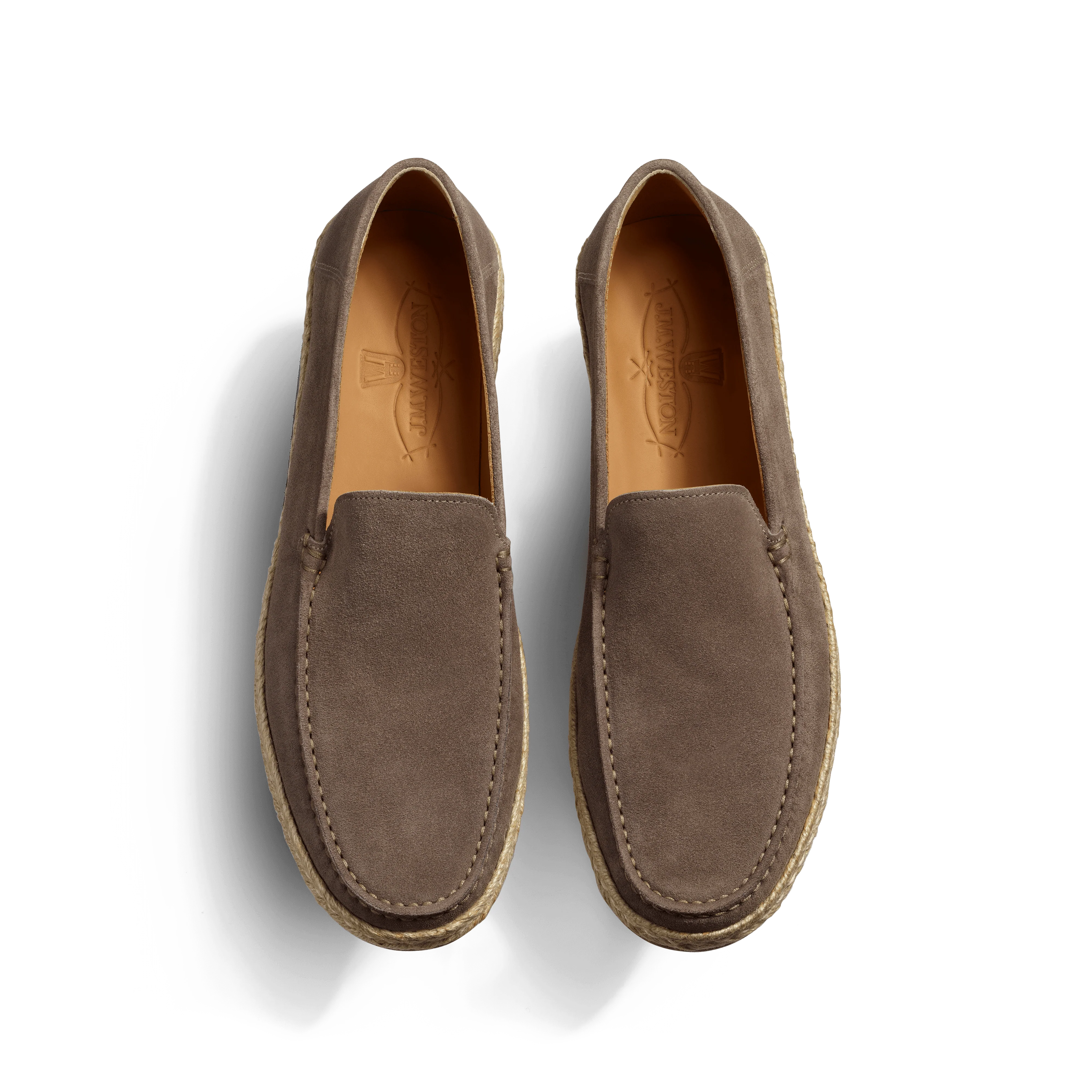 Mocassin Espadrille Uzès [homme cuir veau velours marron glacé] - Image 3
