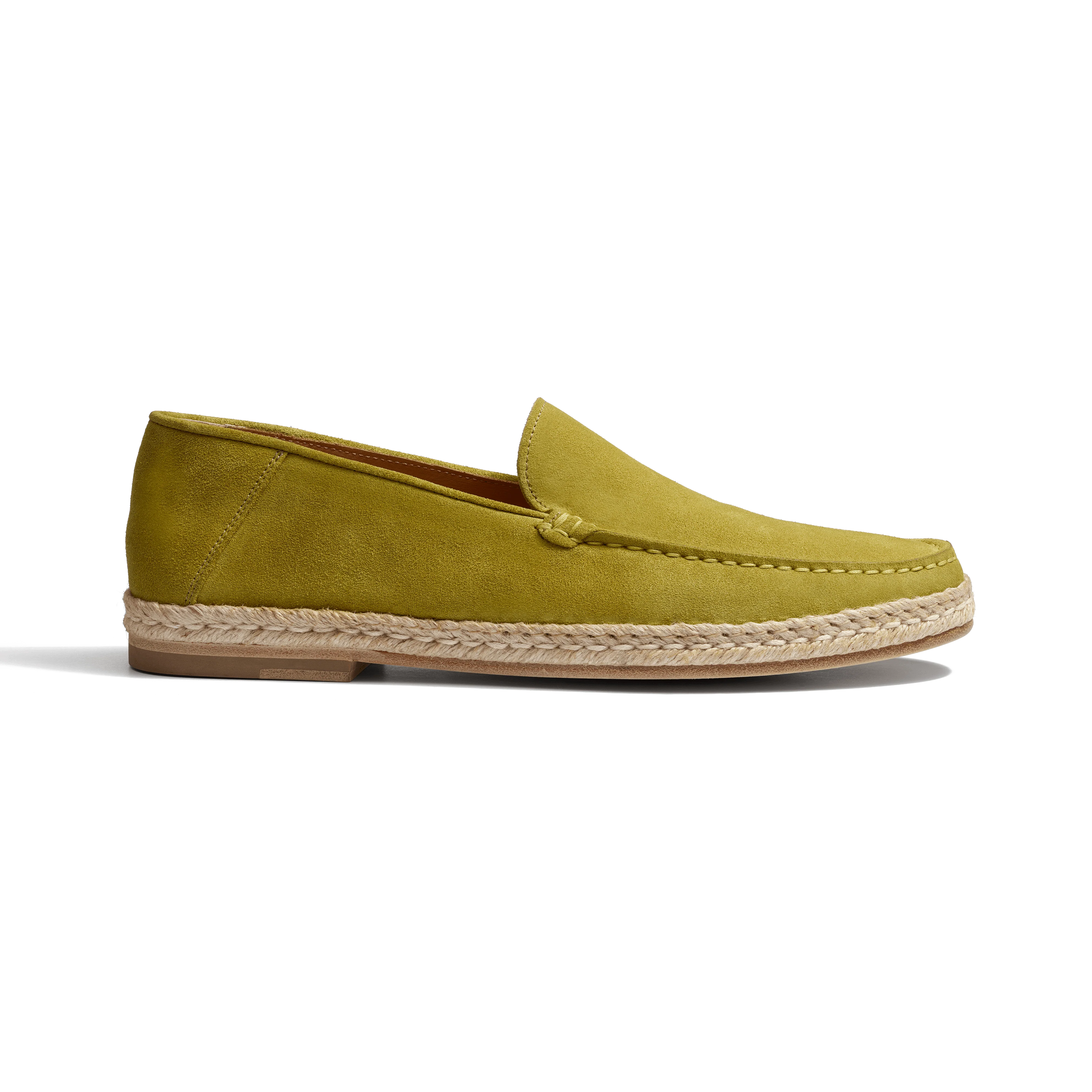 Mocassin Espadrille Uzès [homme cuir veau velours vert anis]