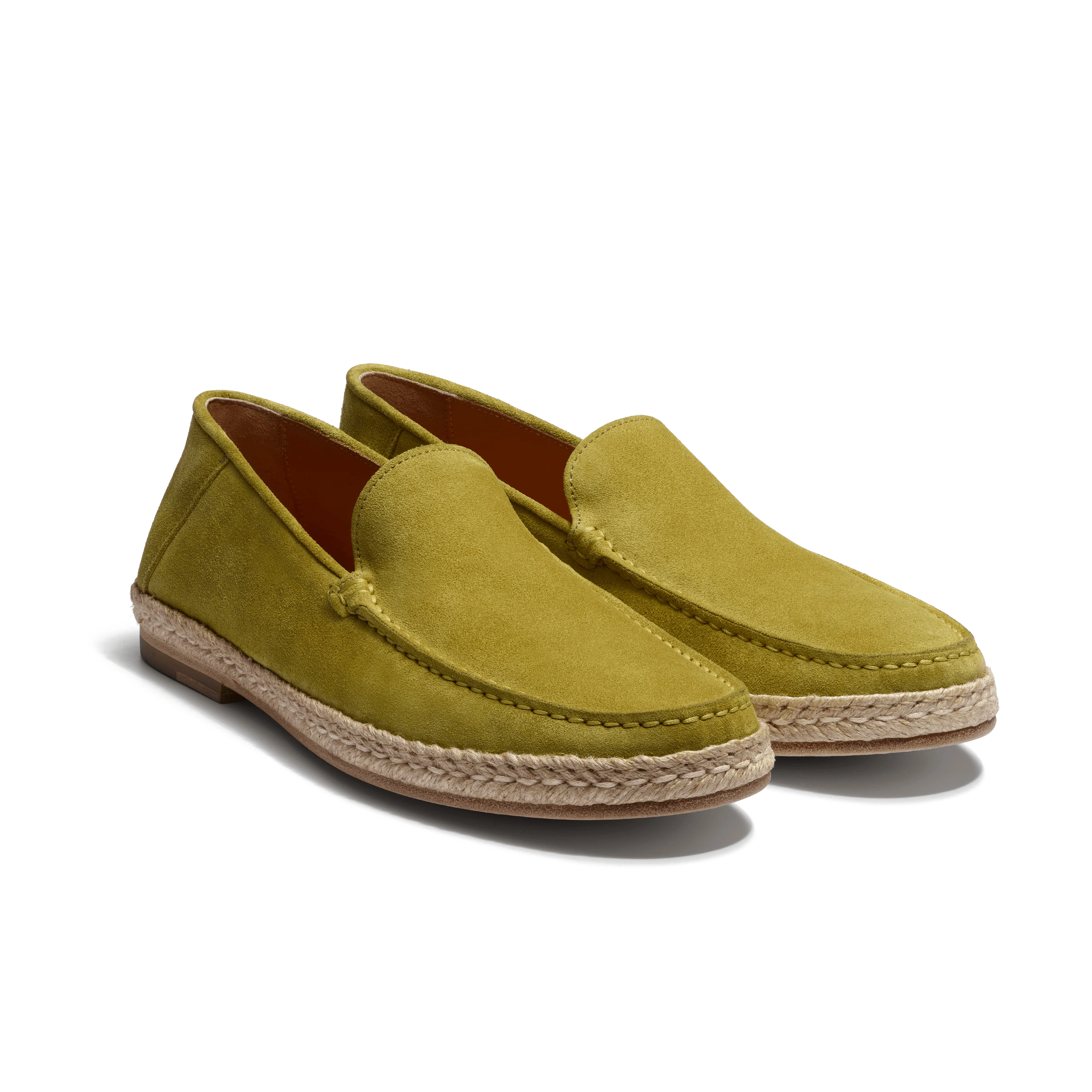 Mocassin Espadrille Uzès [homme cuir veau velours vert anis] - Image 2
