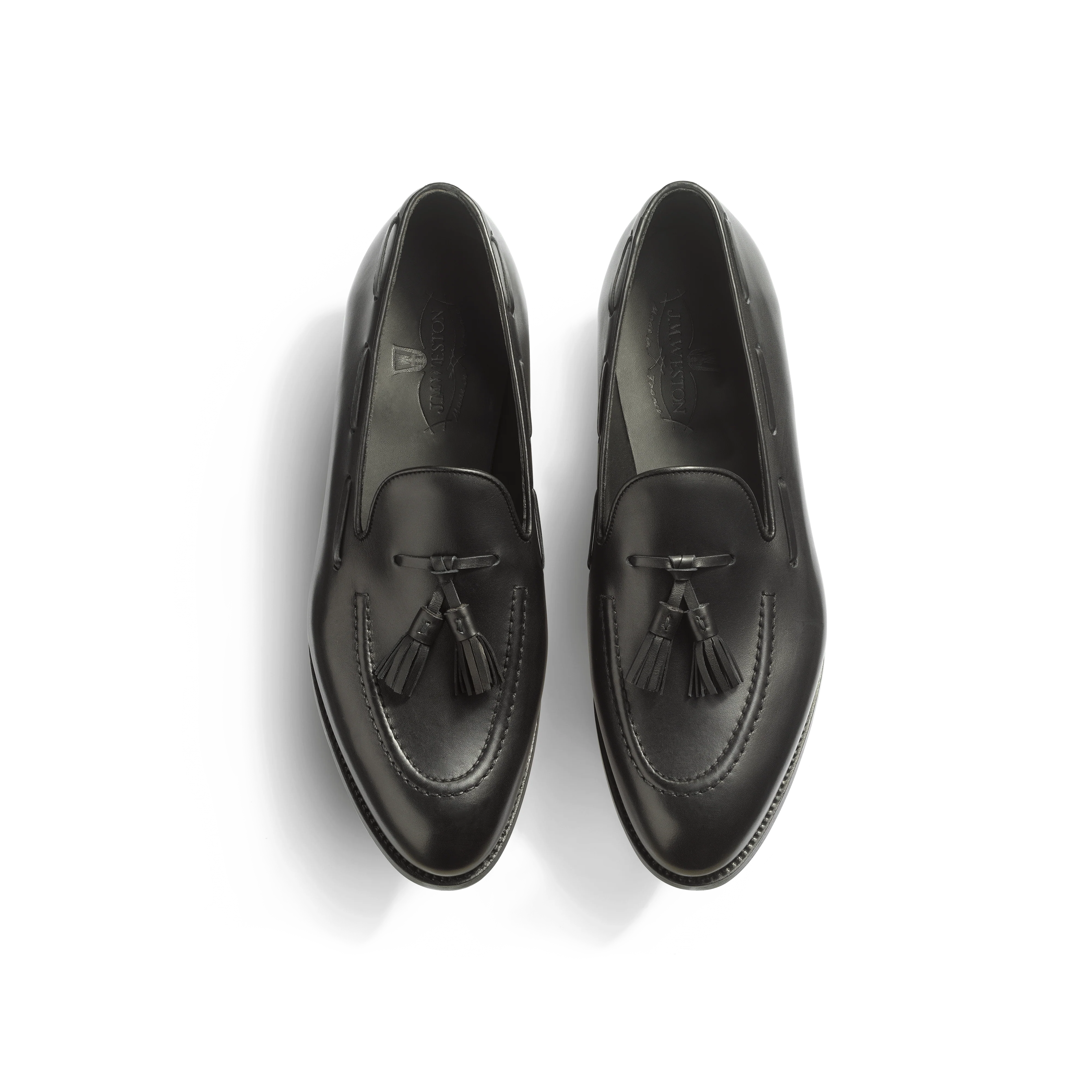 Mocassin Menton à Pampilles [homme cuir lisse noir] - Image 3