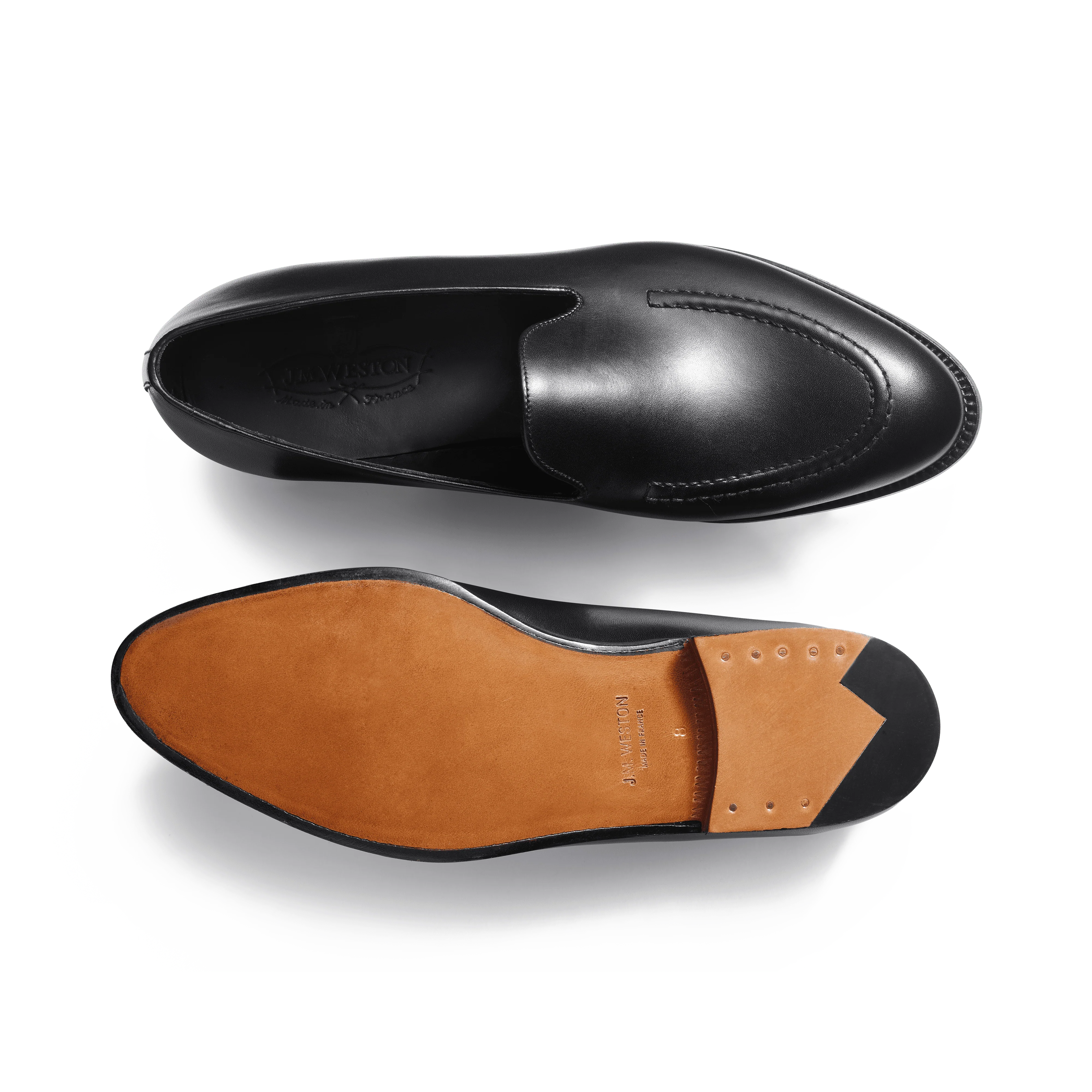 Mocassin Menton [homme cuir lisse noir nuance] - Image 4