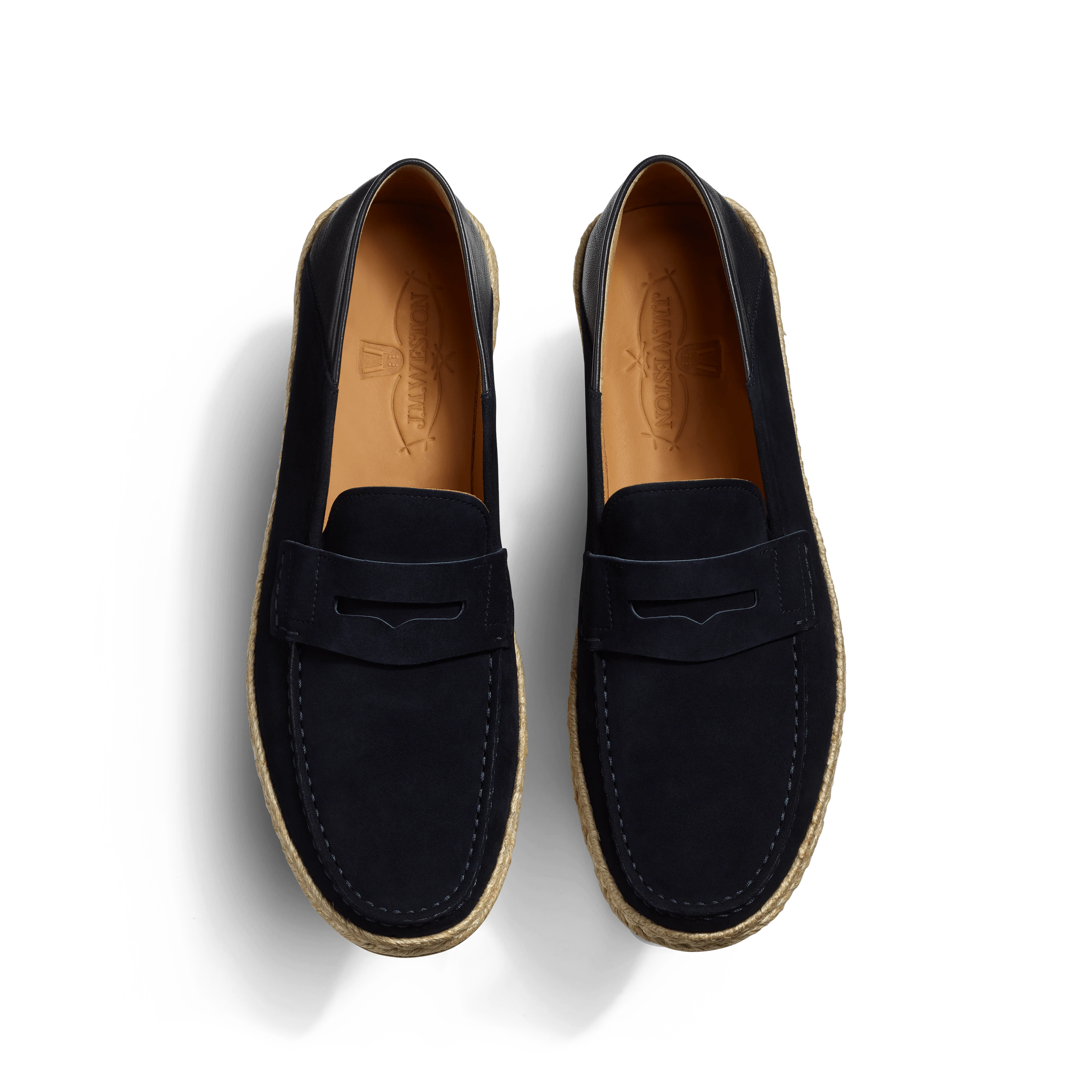 Mocassin Mule Espadrille Uzès [homme cuir veau velours marine] - Image 3
