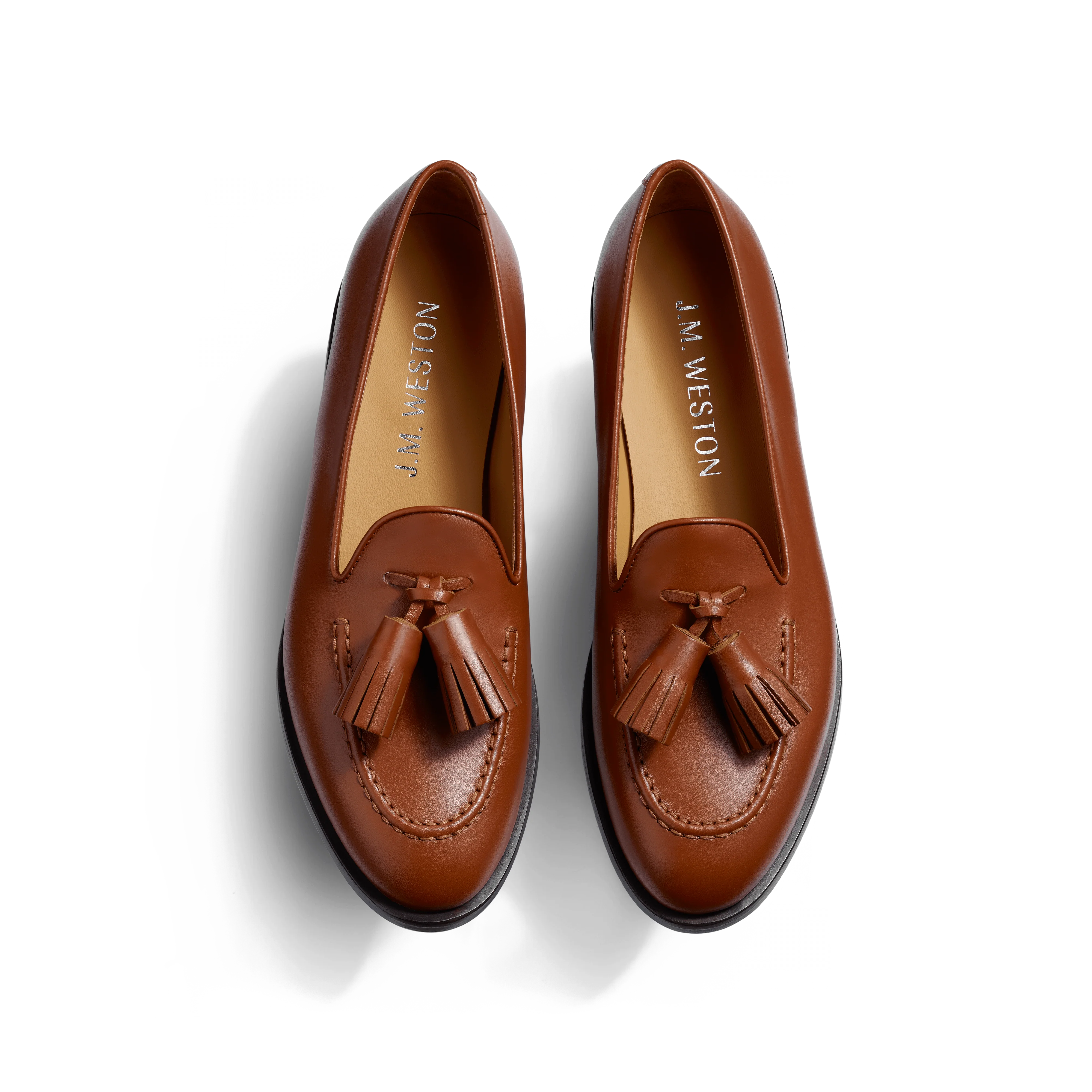 Mocassin à Pampilles [femme cuir veau lisse satiné bergeronnette] - Image 3