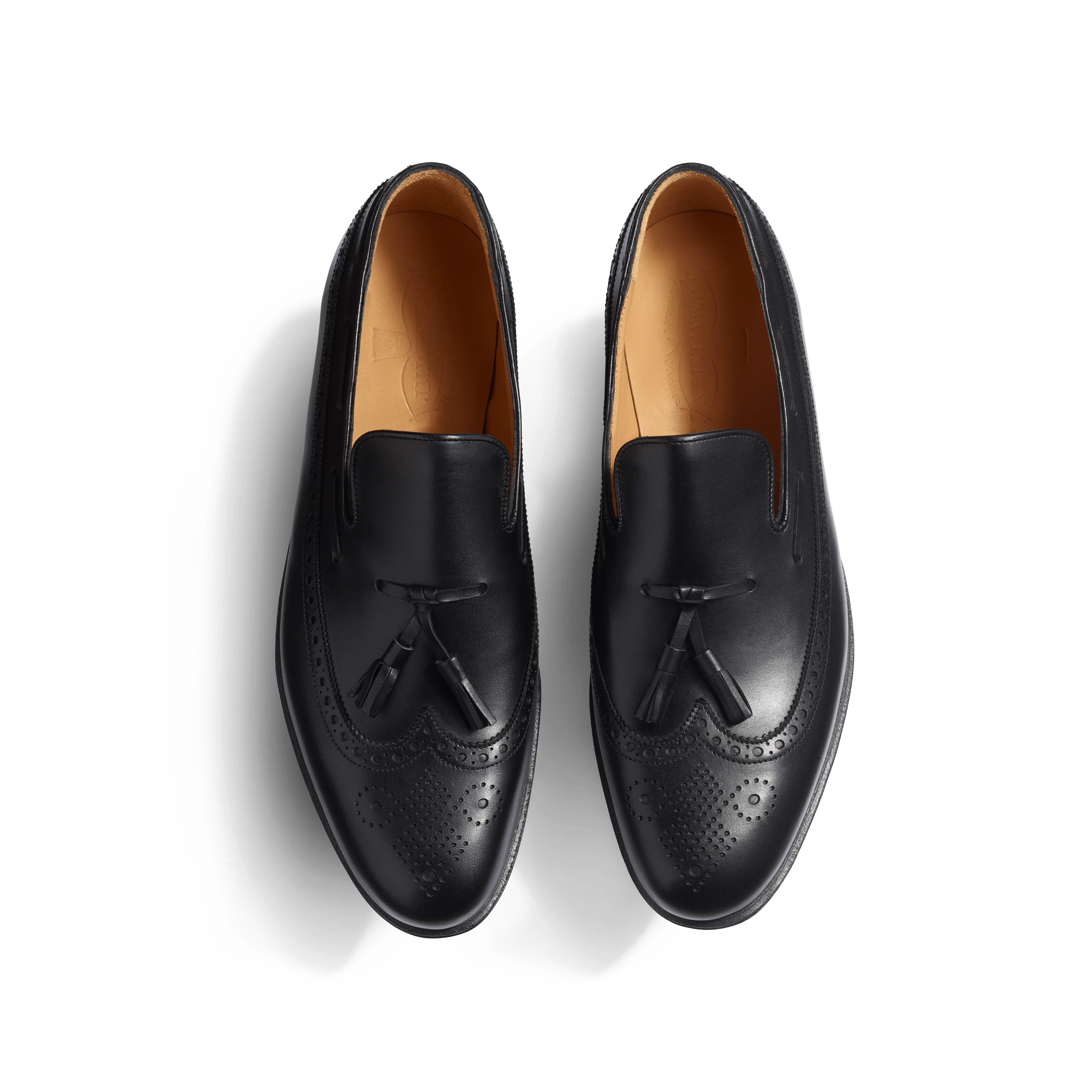 Mocassin à Pampilles Perforé [Homme cuir veau box noir] - Image 3