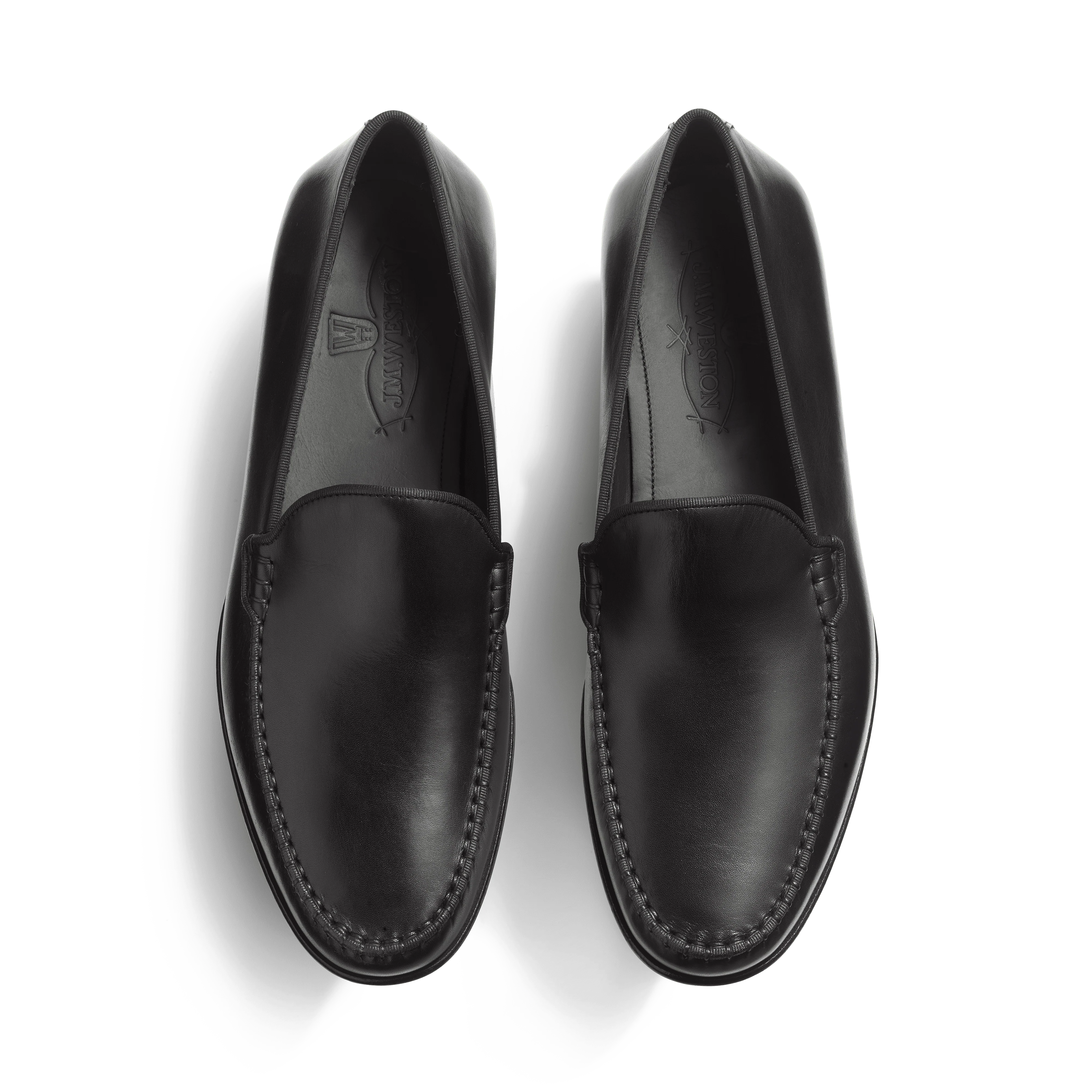 Mocassin Souple Calvi [homme cuir lisse noir] - Image 3