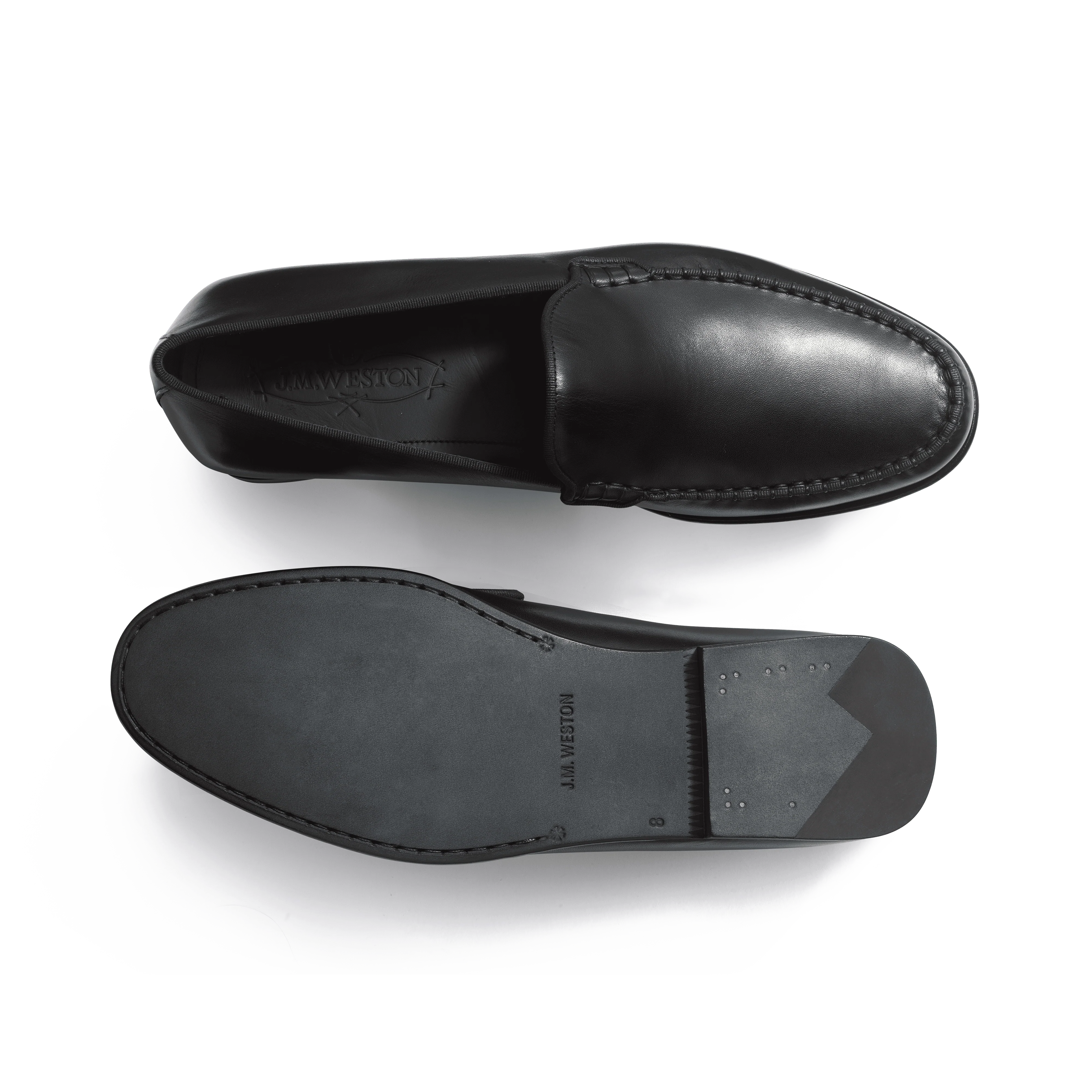 Mocassin Souple Calvi [homme cuir lisse noir] - Image 4