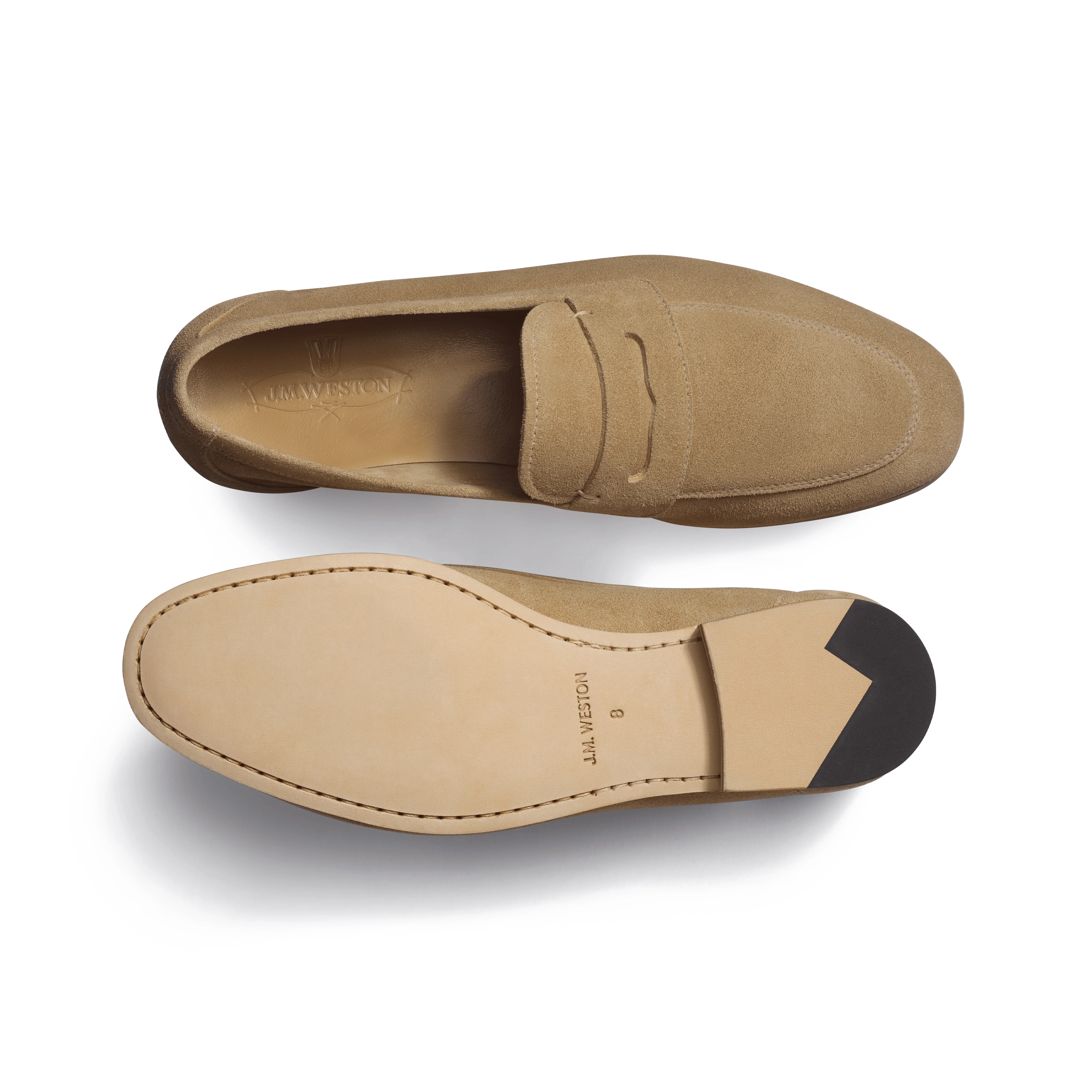 Mocassin Woogie [homme cuir veau velours beige] - Image 4