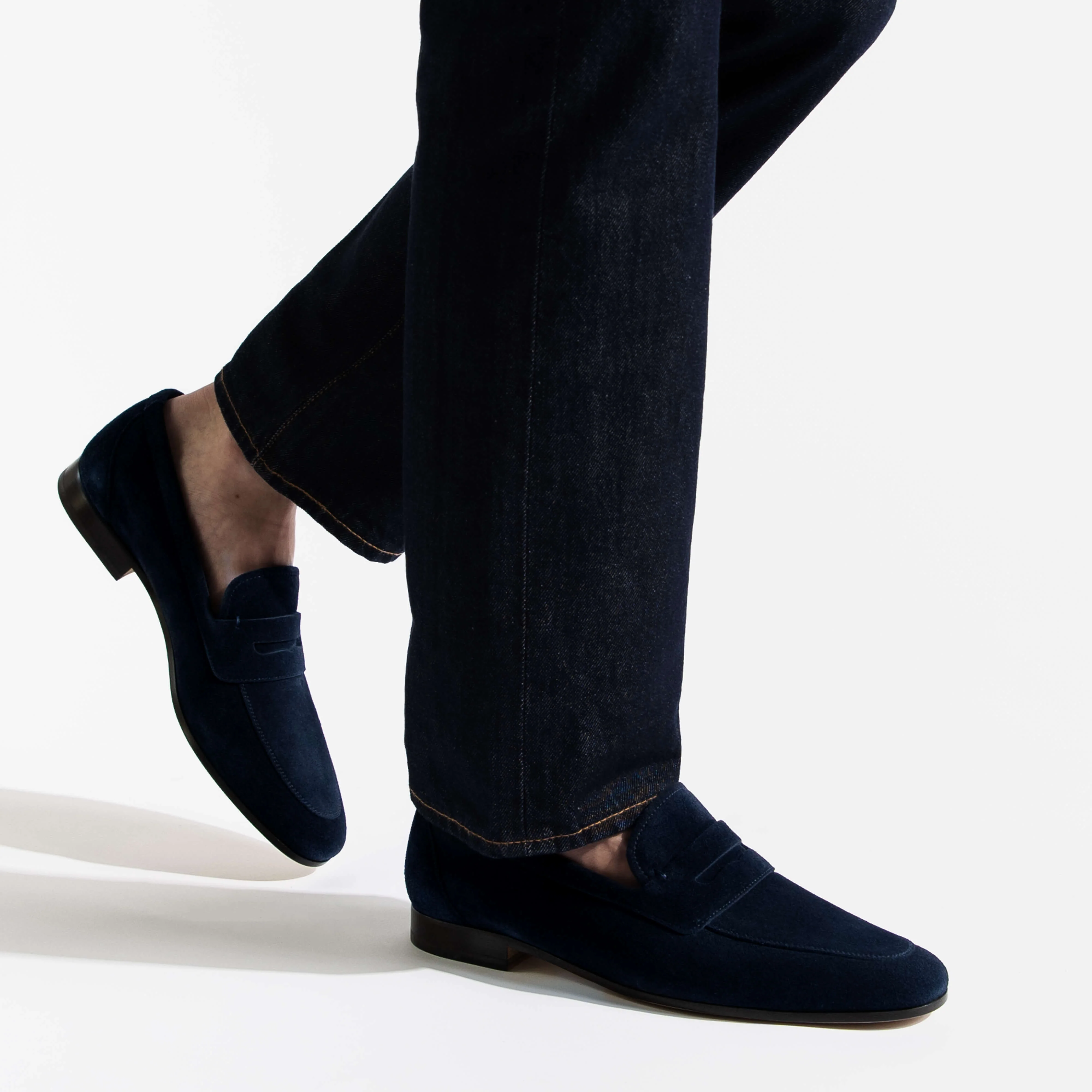 Mocassin Woogie [homme cuir veau velours marine] - Image 5