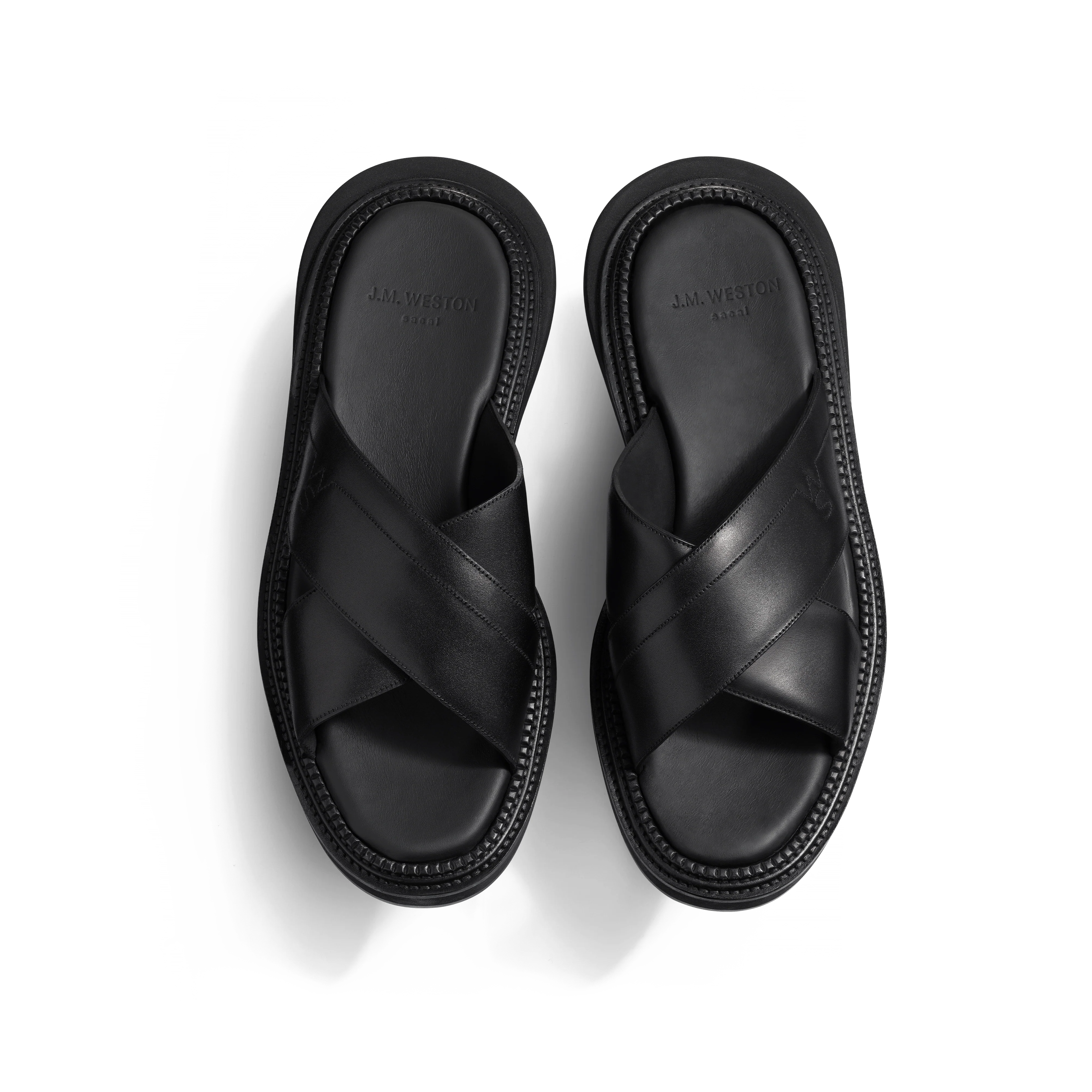 Mule J.M. Weston x sacai [homme cuir veau lisse noir] - Image 3