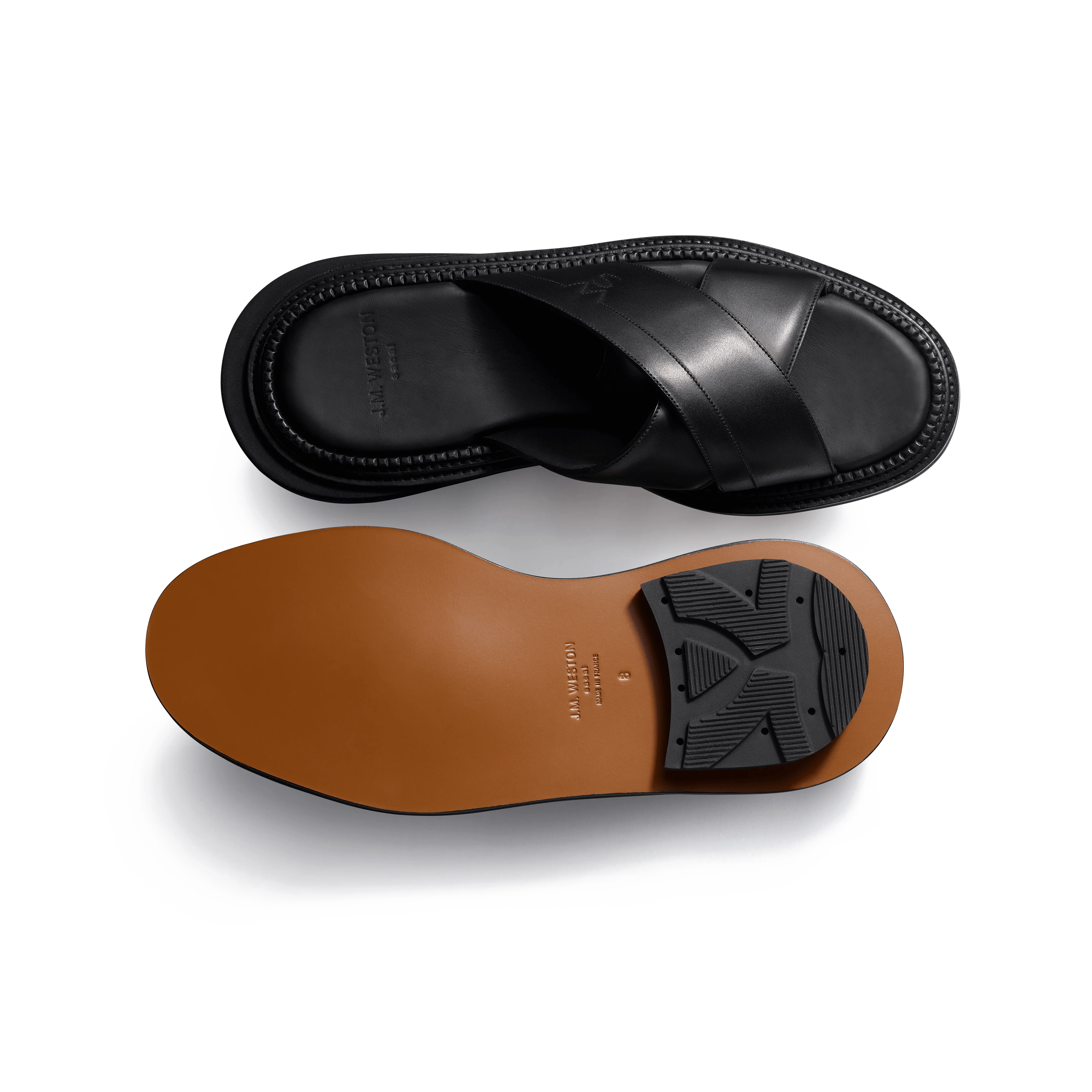 Mule J.M. Weston x sacai [homme cuir veau lisse noir] - Image 4