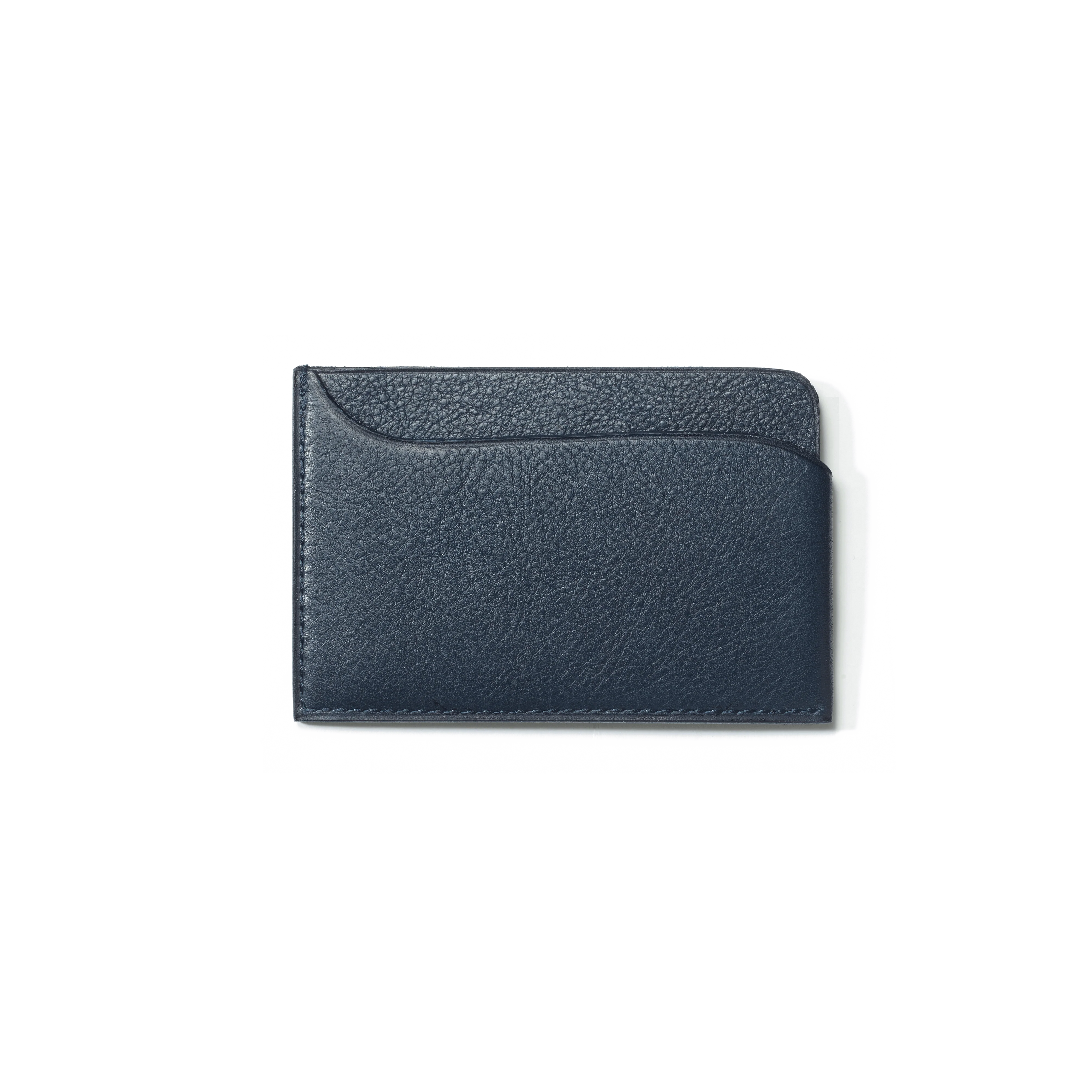 Porte-cartes Double You [Cuir veau foulonné marine] - Image 2