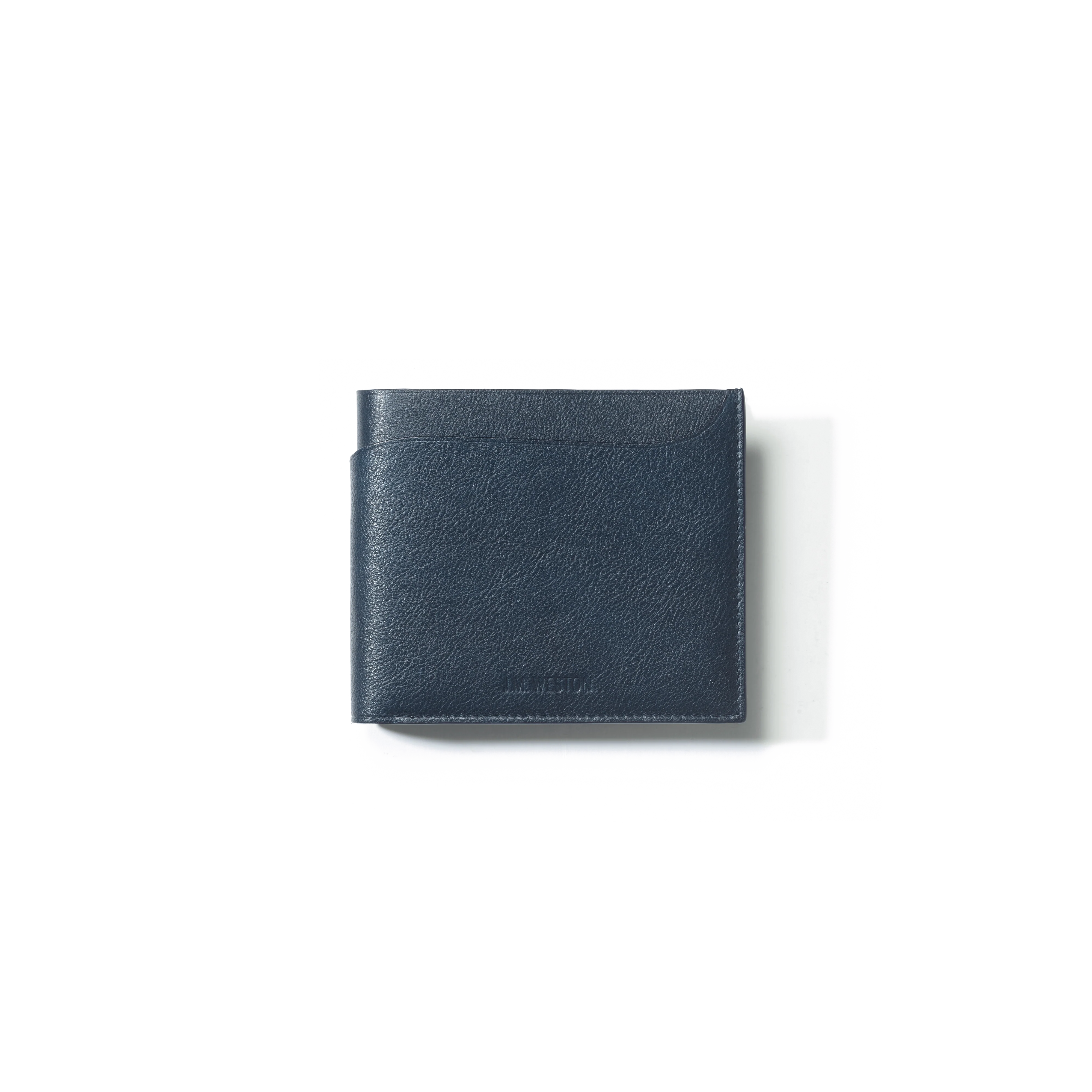 Porte-valeurs Double You [Cuir veau lisse marine]