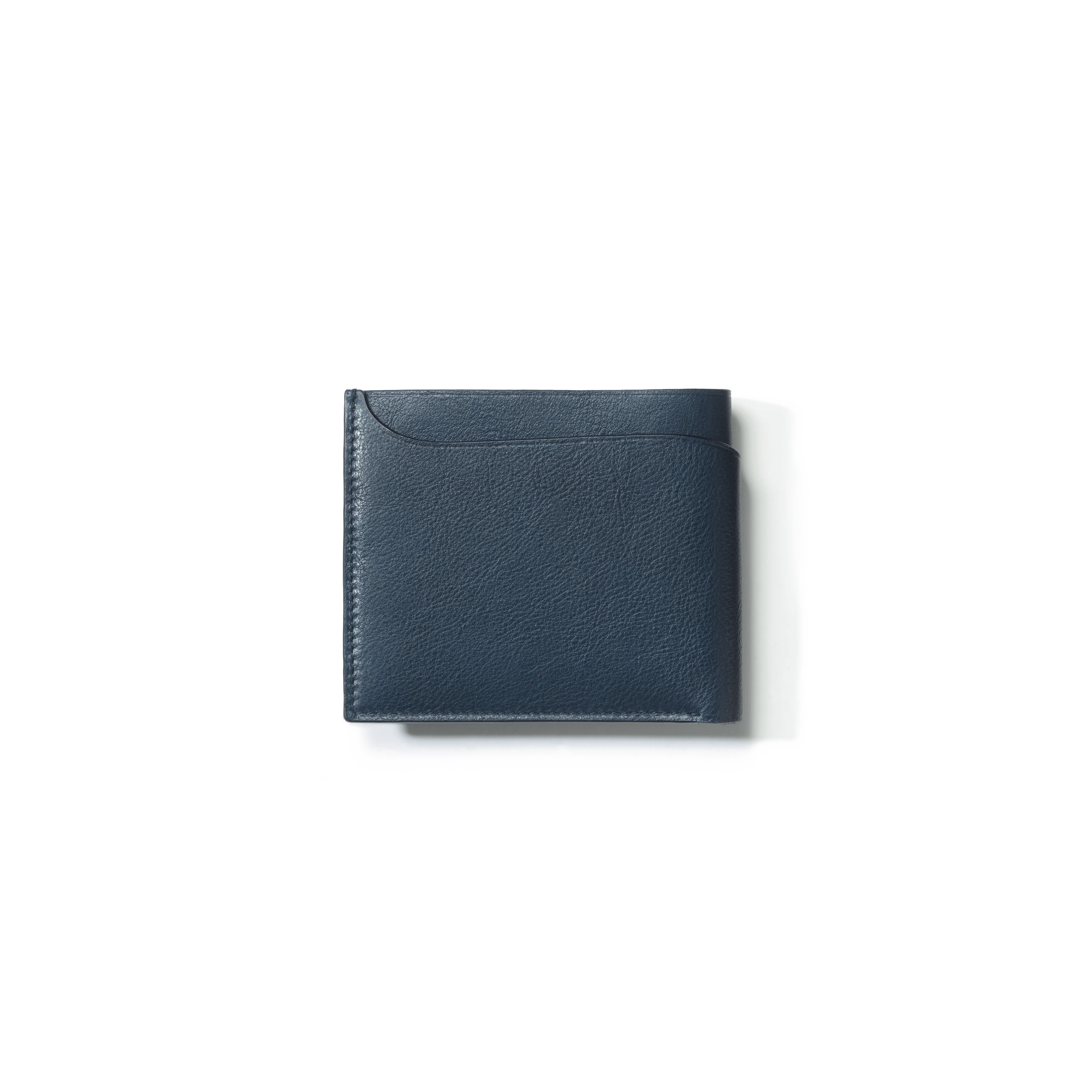Portefeuille Compact Double You [Cuir veau lisse marine] - Image 2
