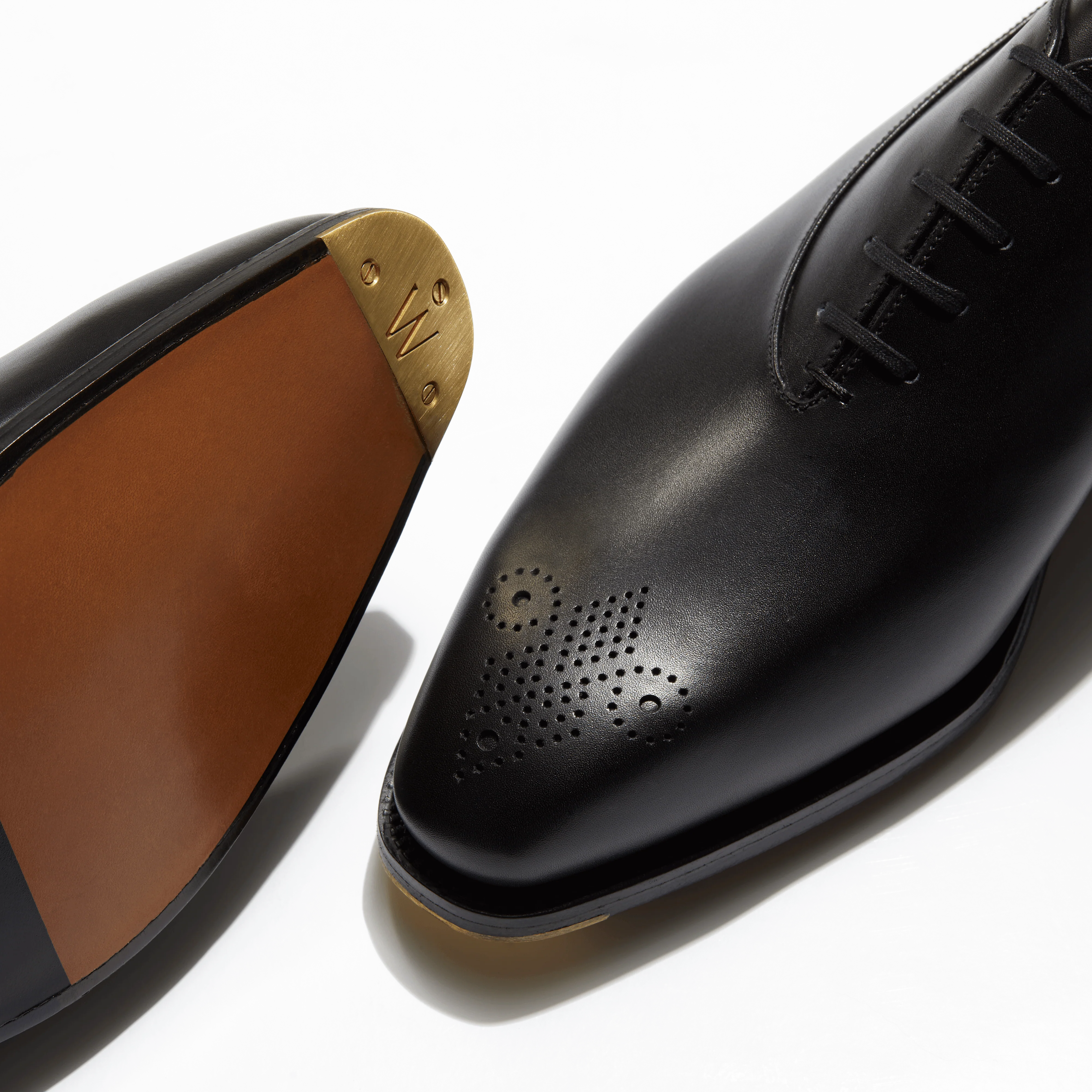 Richelieu Asymétrique Fusain [homme cuir veau box noir] - Image 5