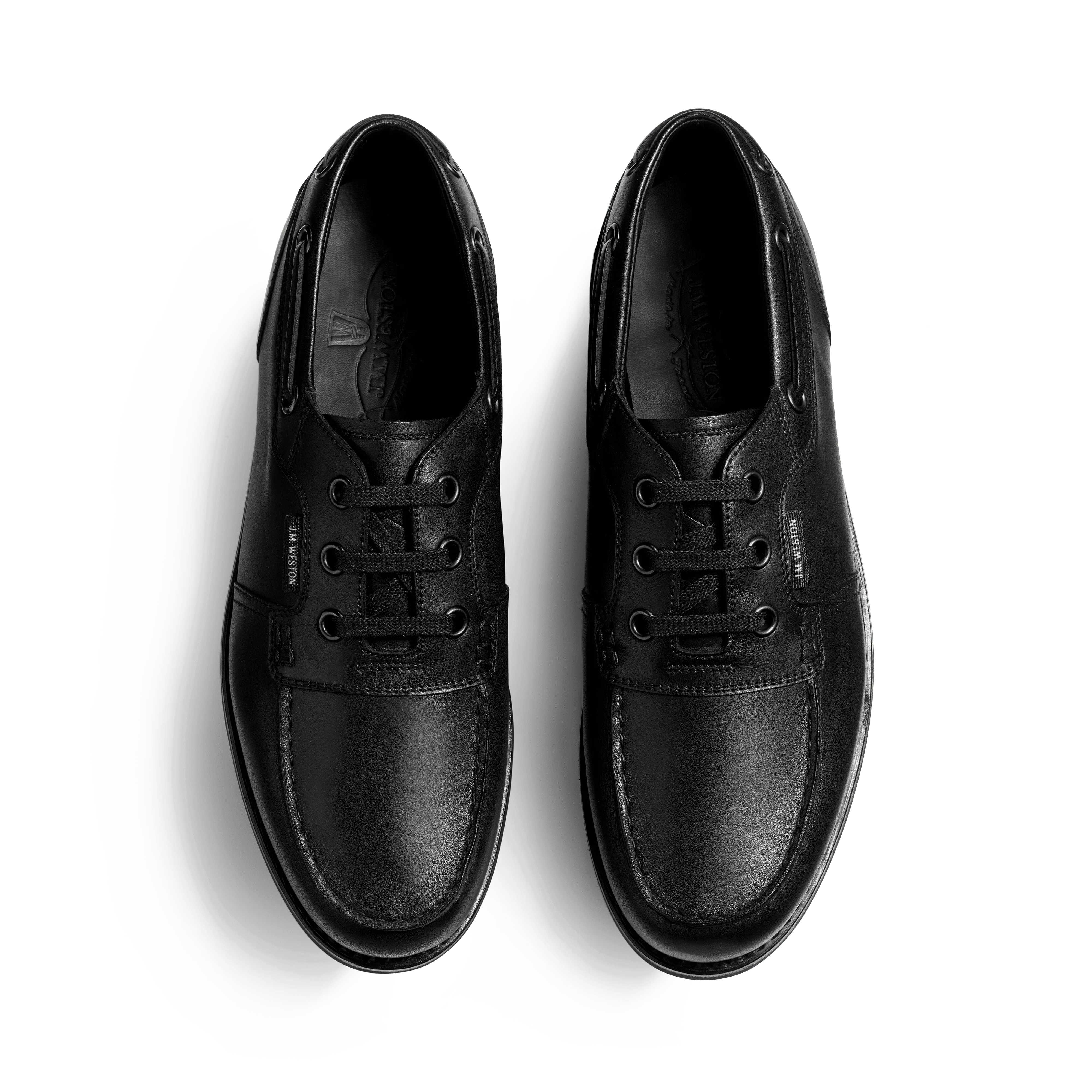 Richelieu bateau Escoublac [Homme cuir lisse noir] - Image 3