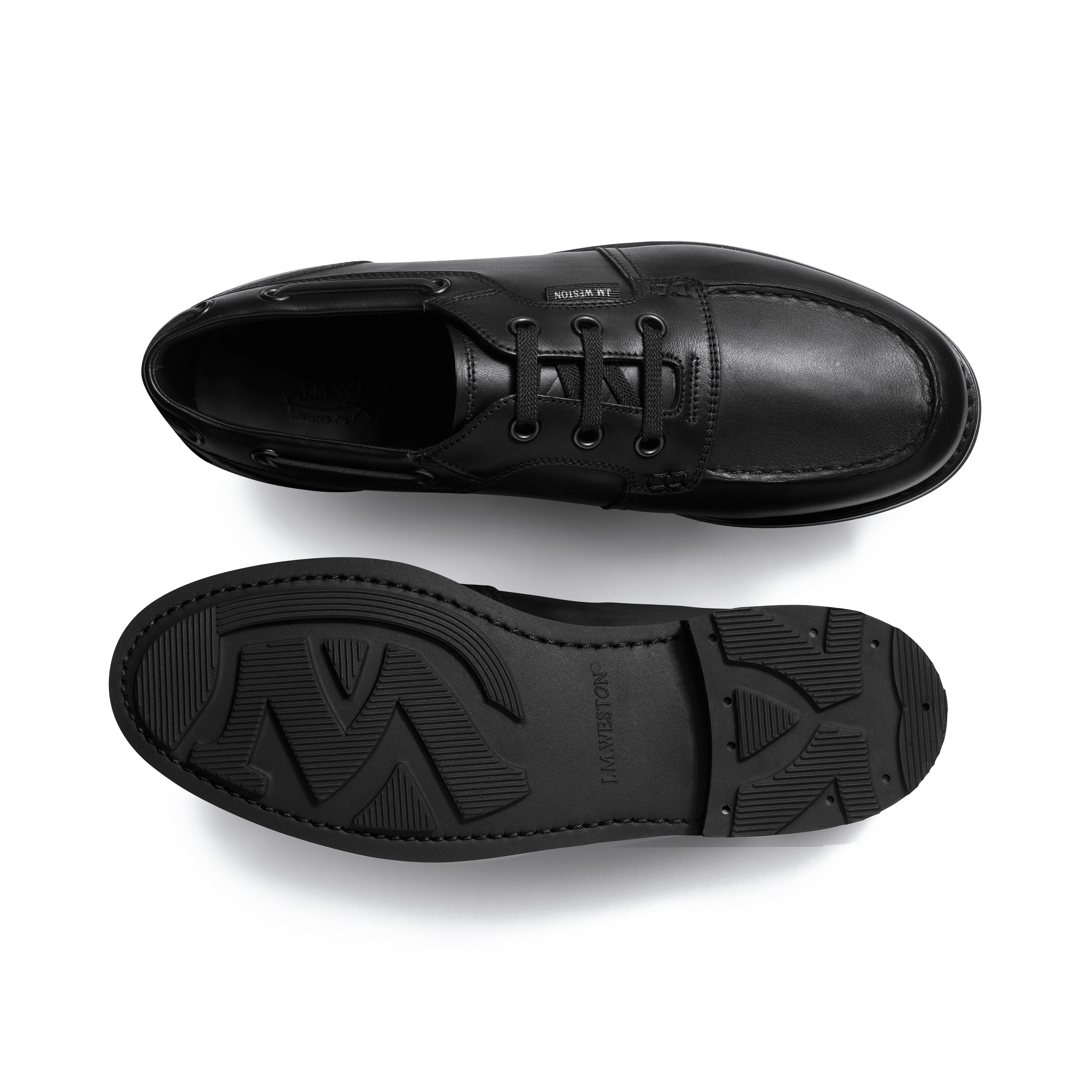 Richelieu bateau Escoublac [Homme cuir lisse noir] - Image 4