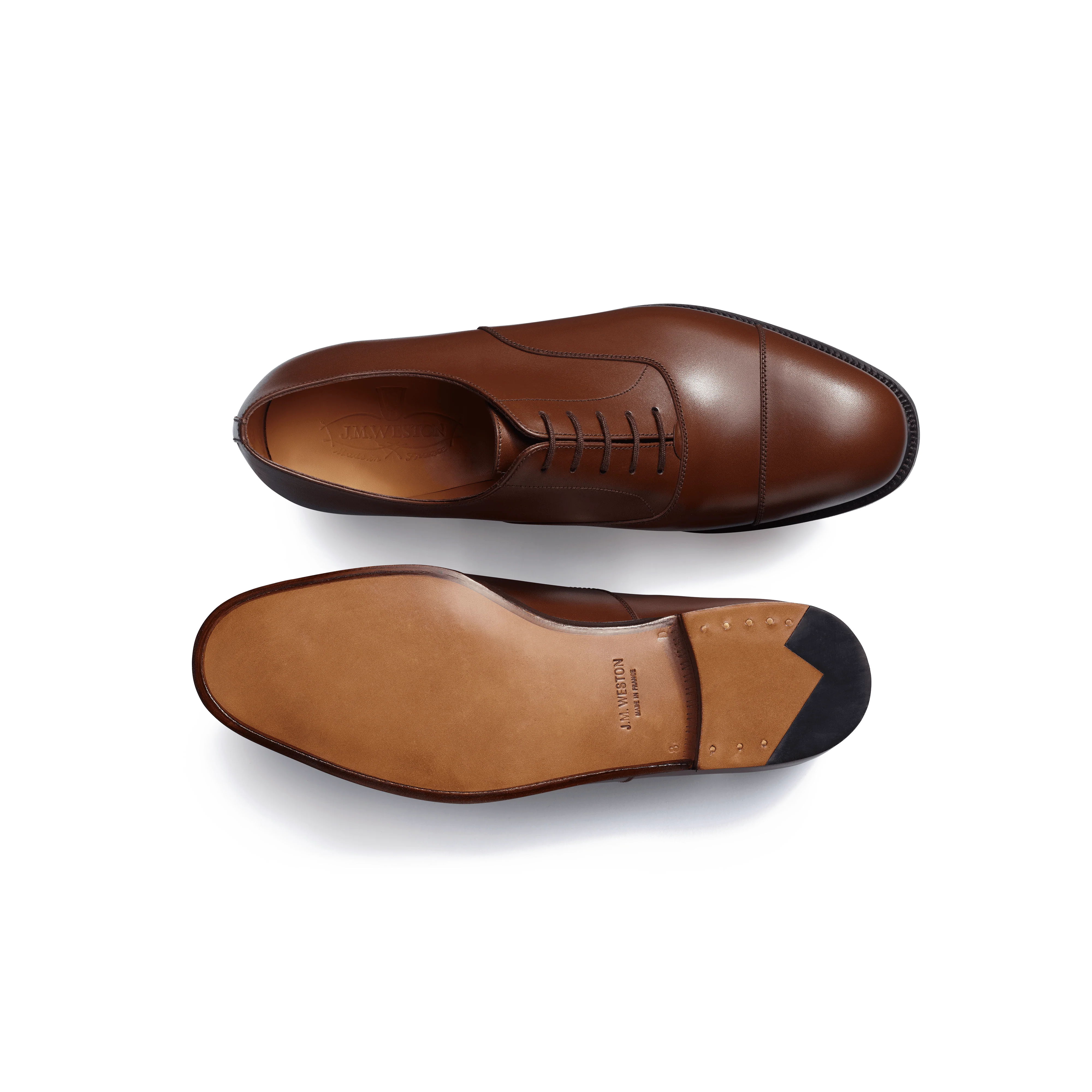Richelieu bout droit [Homme cuir veau box marron bergeronnette] - Image 4