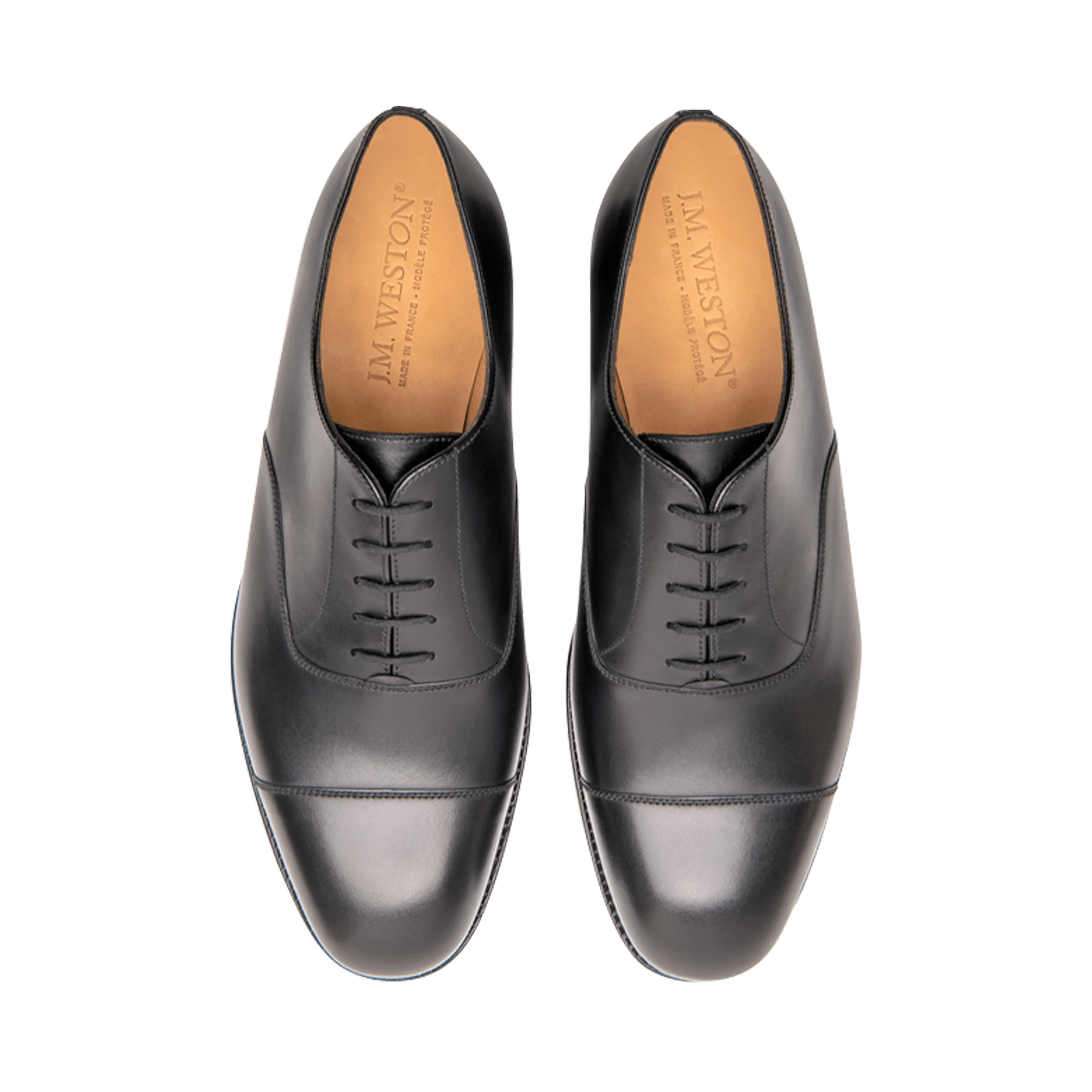 Richelieu bout droit [Homme cuir lisse noir] - Image 3