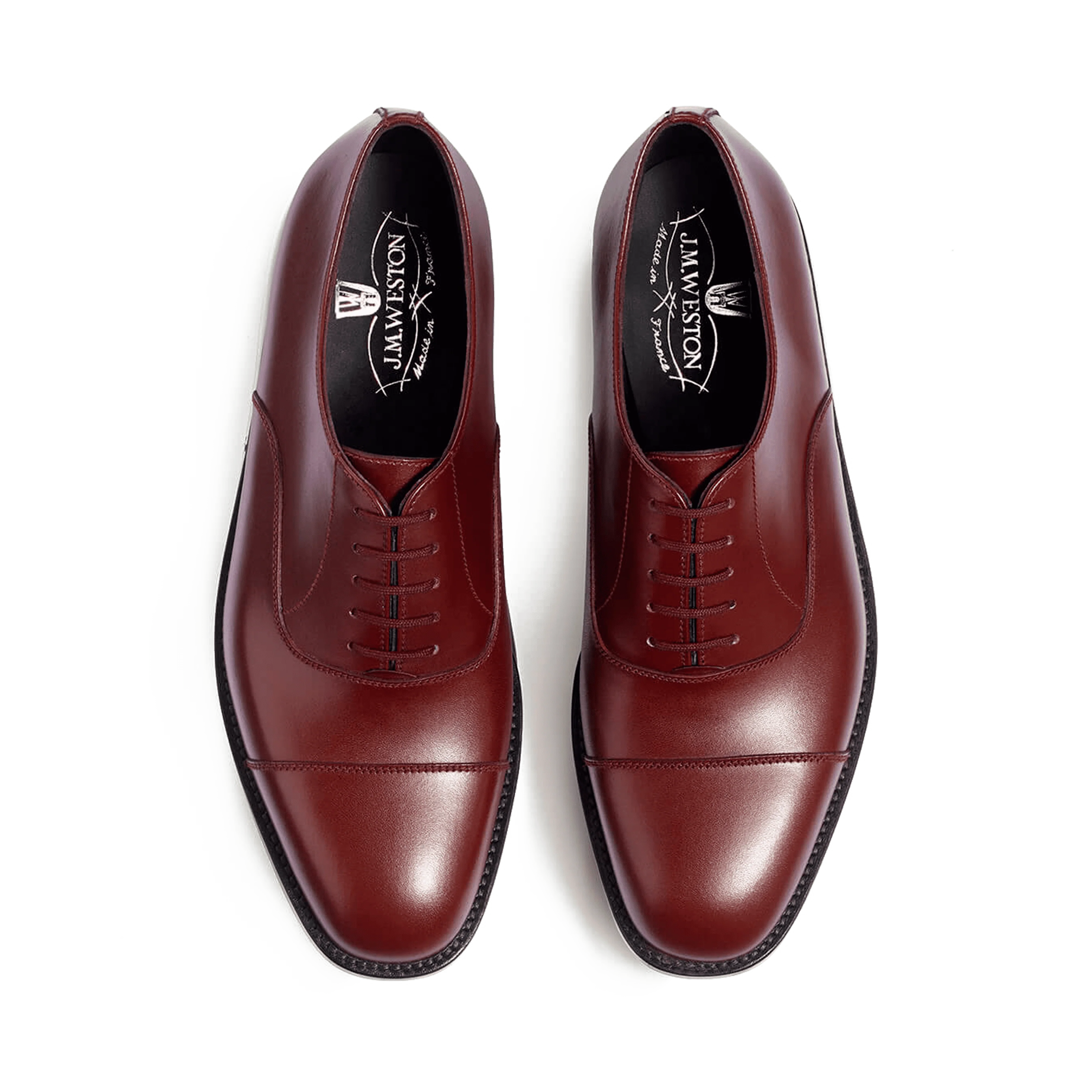 Richelieu bout droit [Femme cuir lisse bordeaux] - Image 3