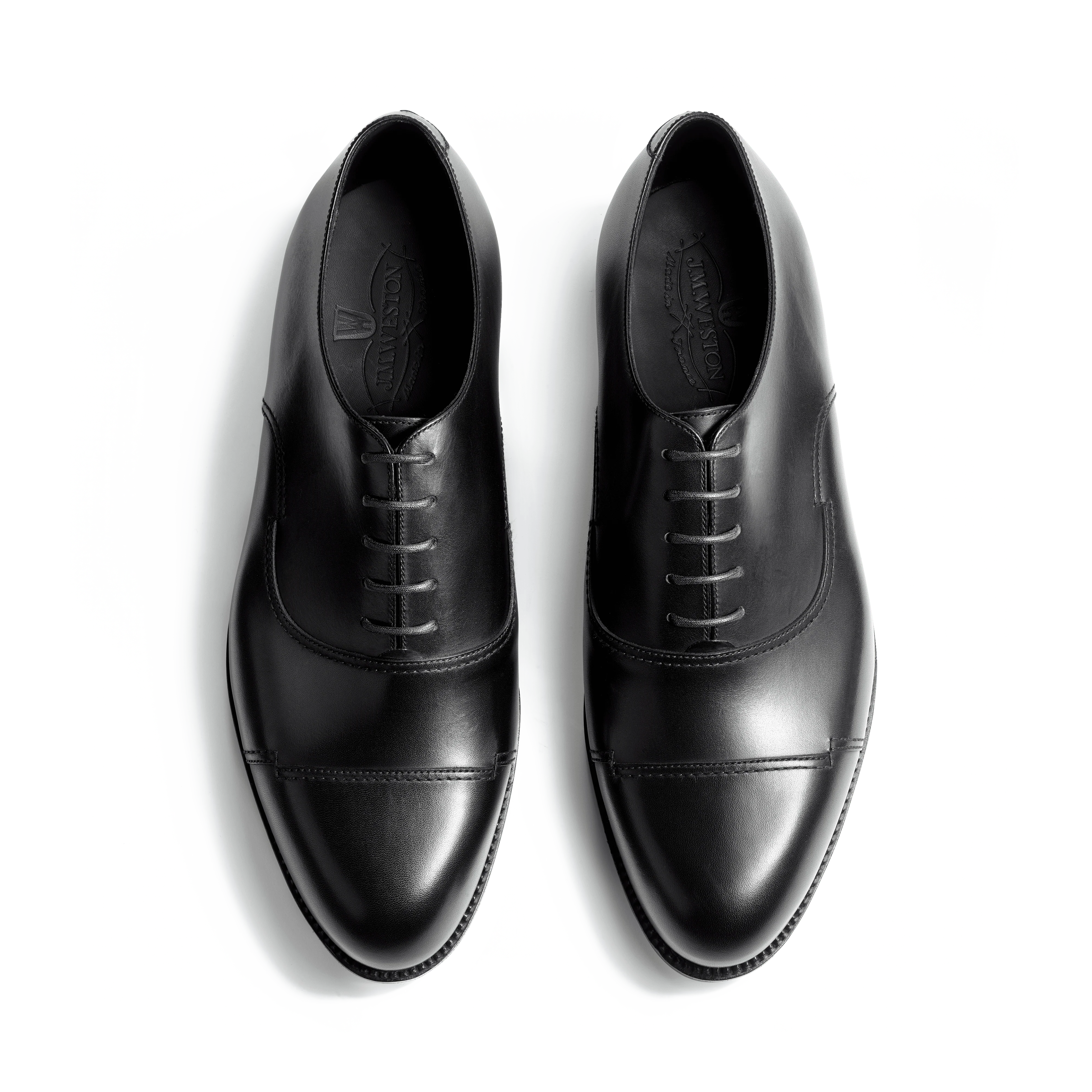 Richelieu bout droit Raphaël [Homme cuir lisse noir] - Image 3