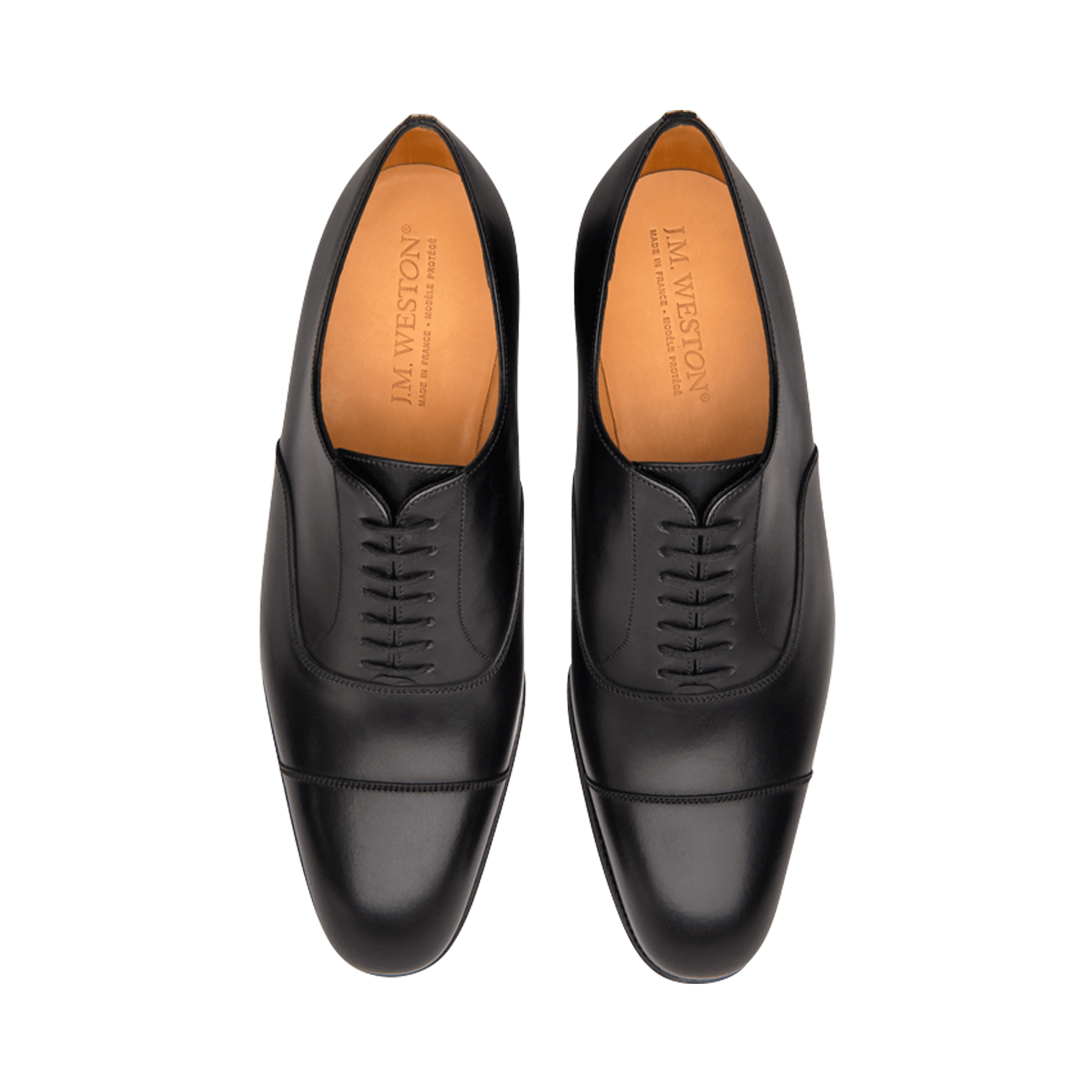 Richelieu bout droit [Homme cuir lisse noir savile] - Image 3