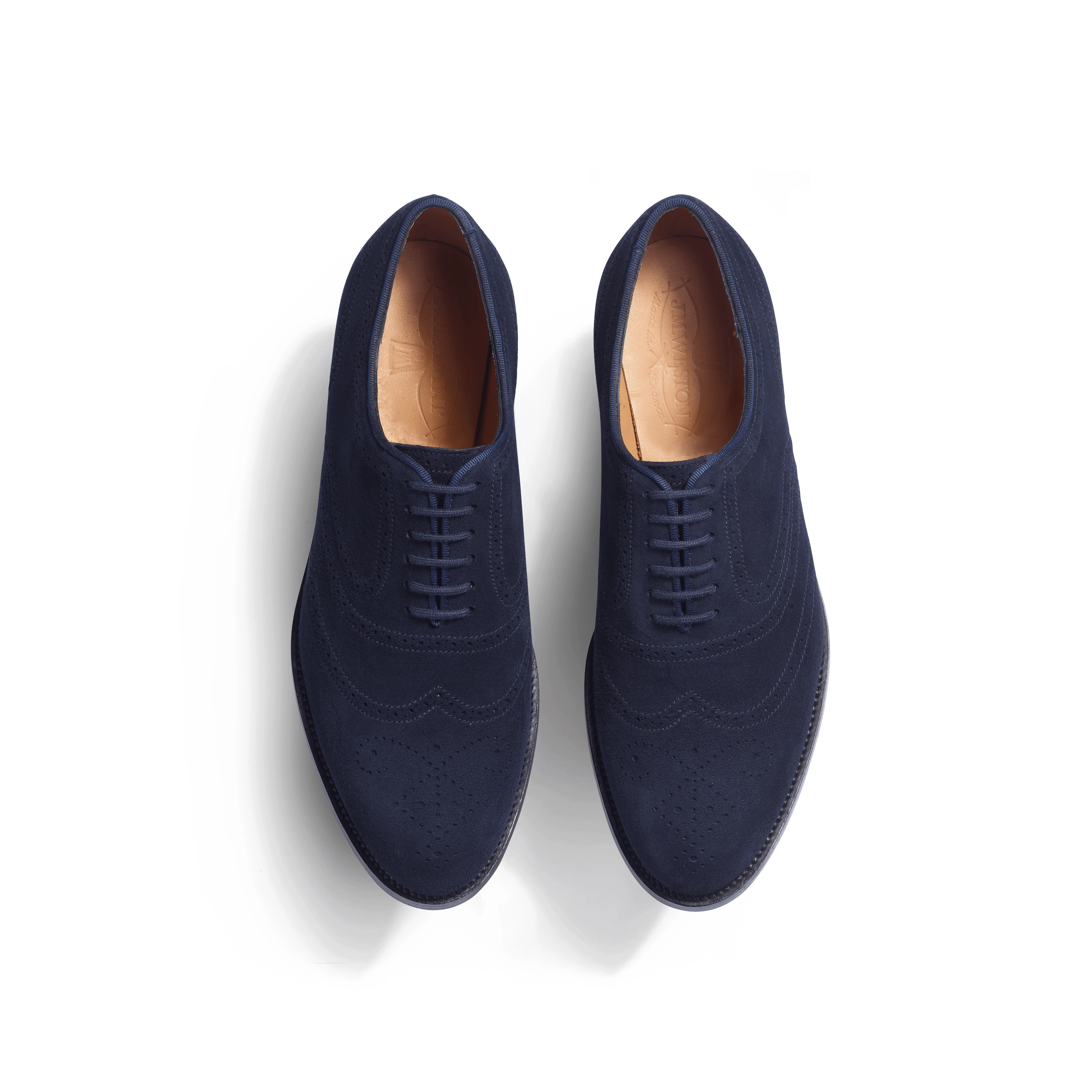 Richelieu cycliste fleuri [femme cuir chèvre velours marine] - Image 3
